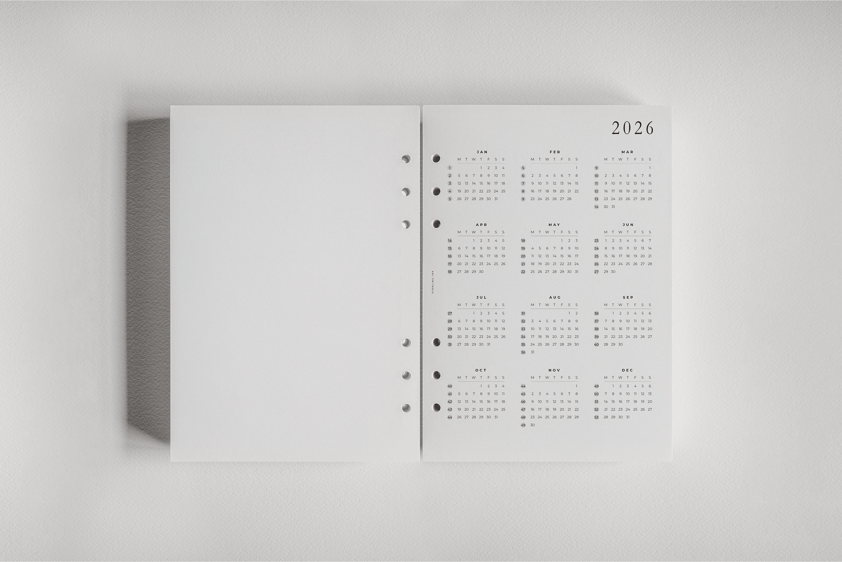 Monthly | 2026 Dated Planner Inserts
