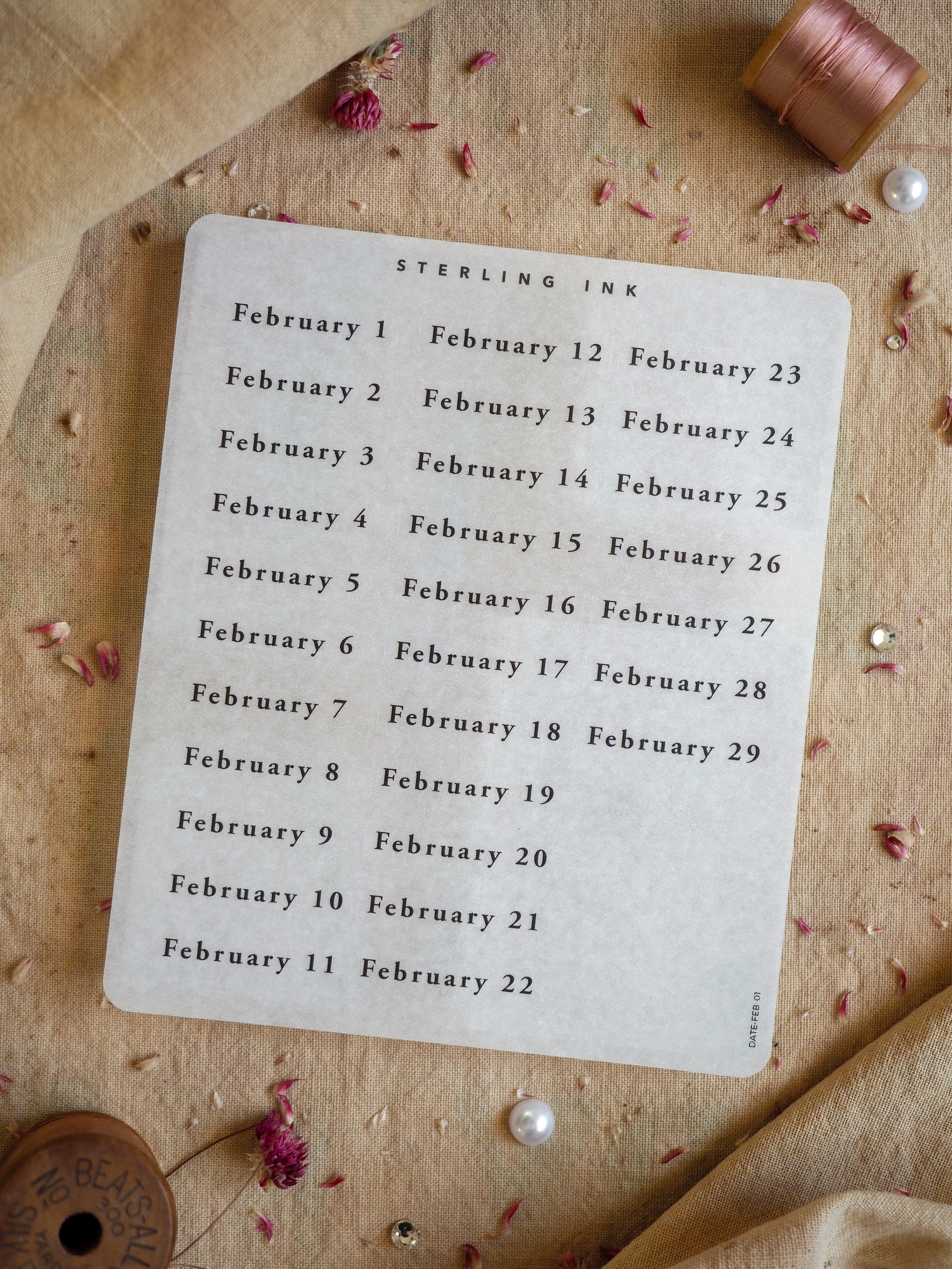 February Date Stickers - February 2025