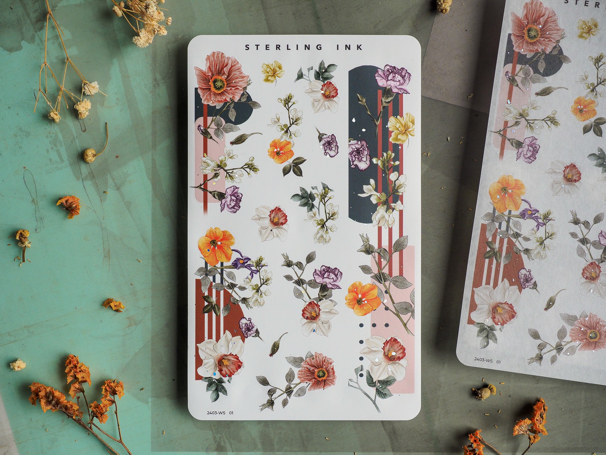 Washi Strip Stickers (Holographic Foil)- March 2024