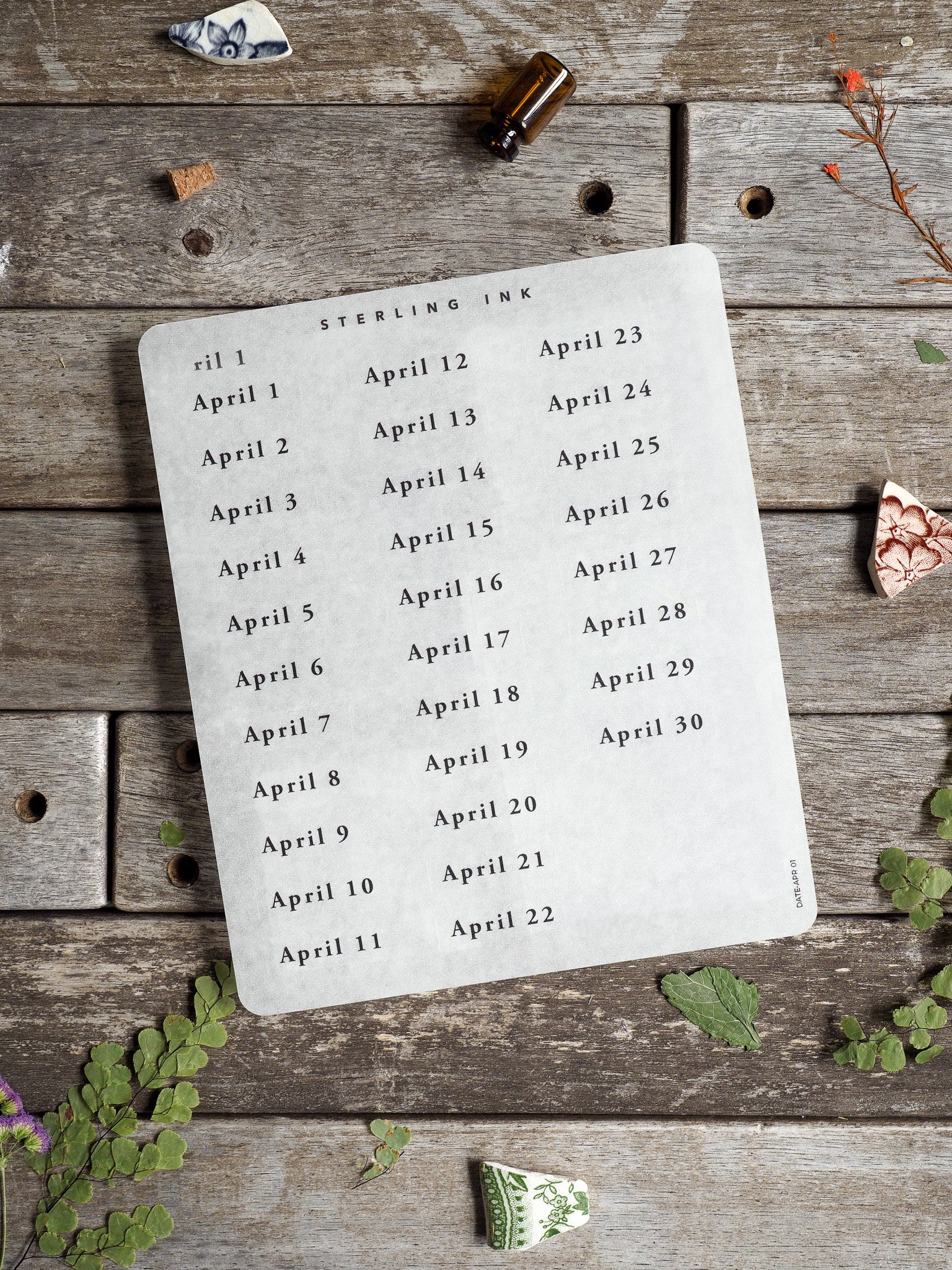 April Date Stickers - April 2025