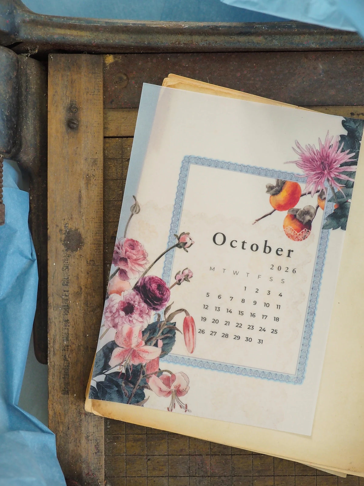 B6 Monthly Calendar - October 2026