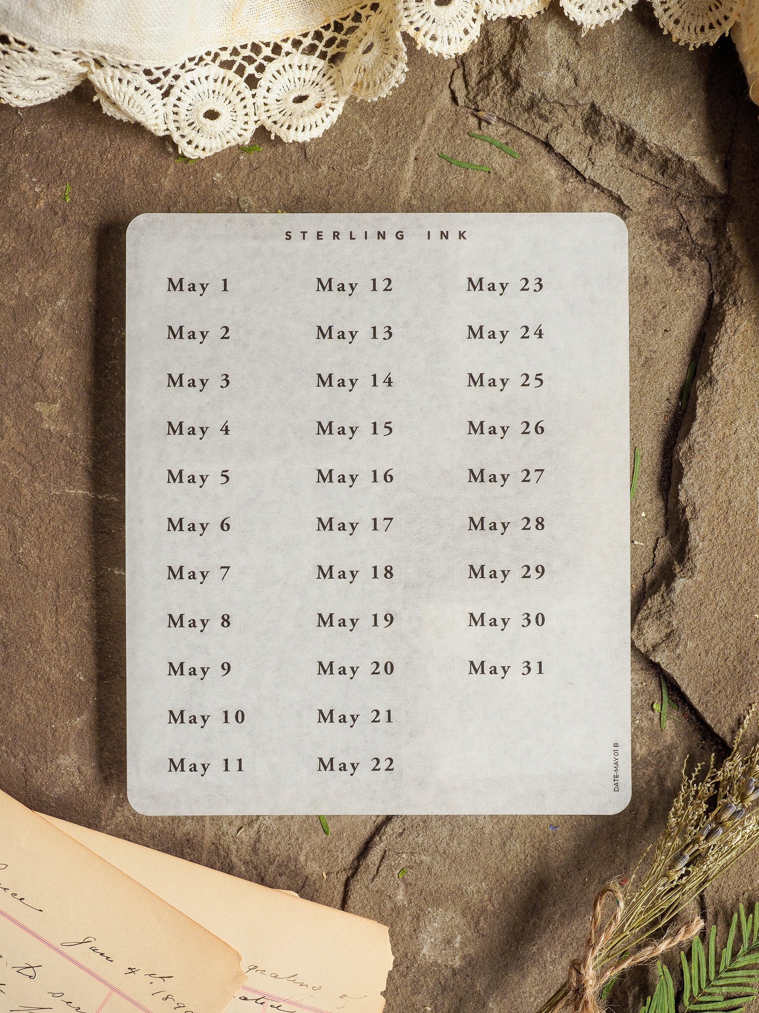 May Date Stickers - May 2025