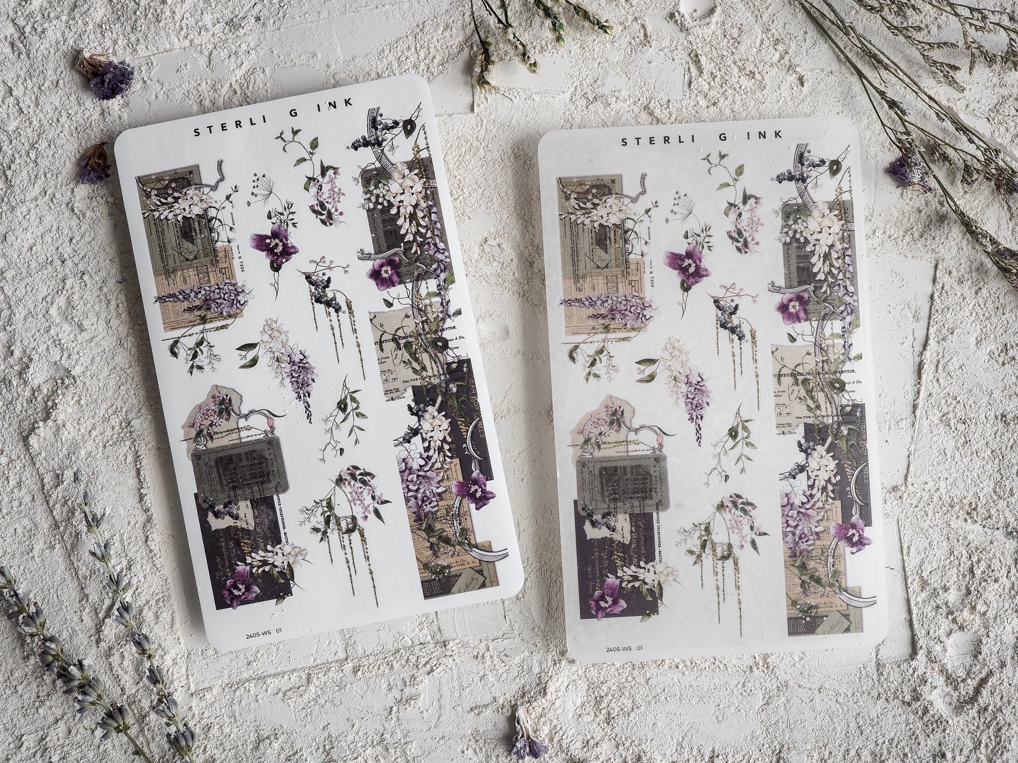 Washi Strip Stickers (Silver Foil) - May 2024