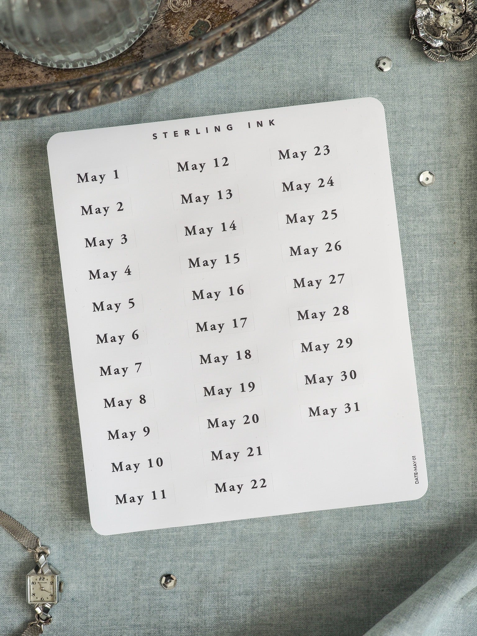 Printable June calendar sheet from Sterling Ink, featuring a clean and organized date layout for planning, displayed on white paper.