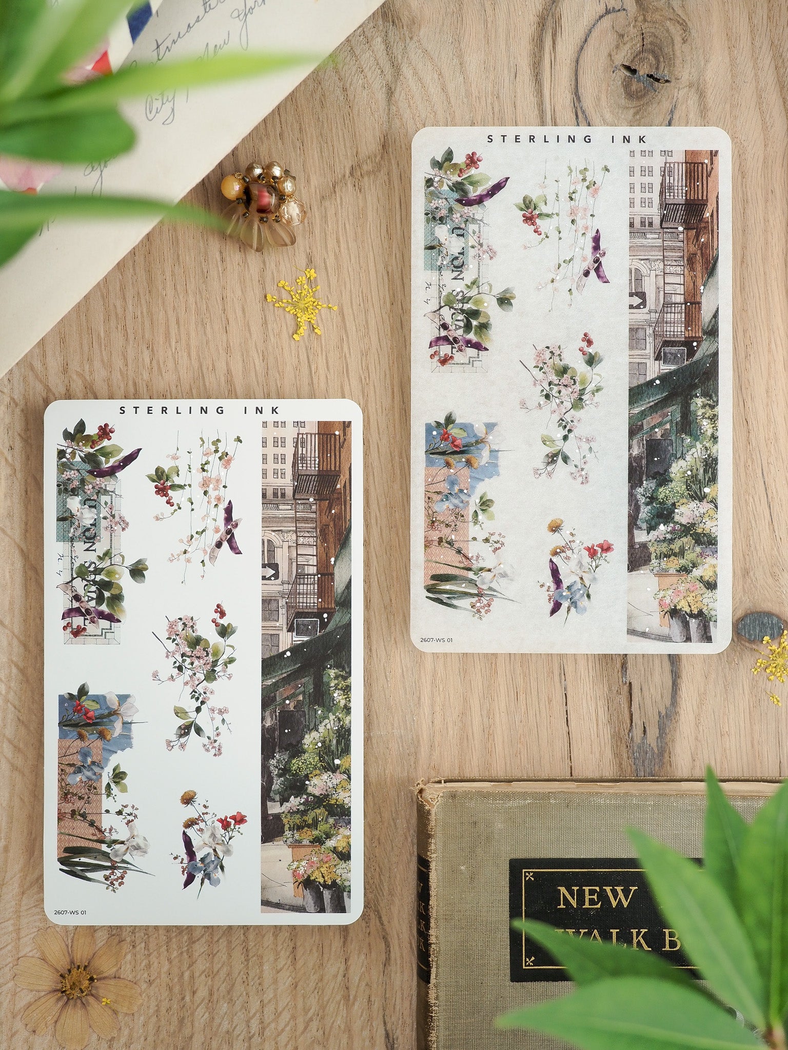 Washi Strip Stickers (Silver Foil) - July 2026