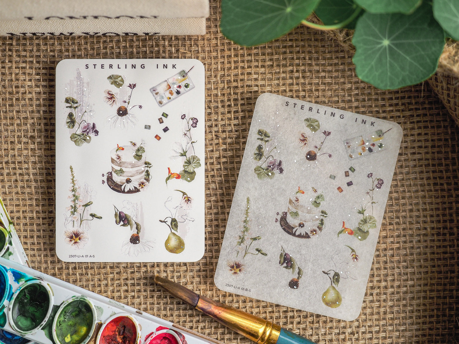 Vintage botanical sticker sheets featuring delicate pastel florals, detailed scientific illustrations, and natural icon designs perfect for journaling.
