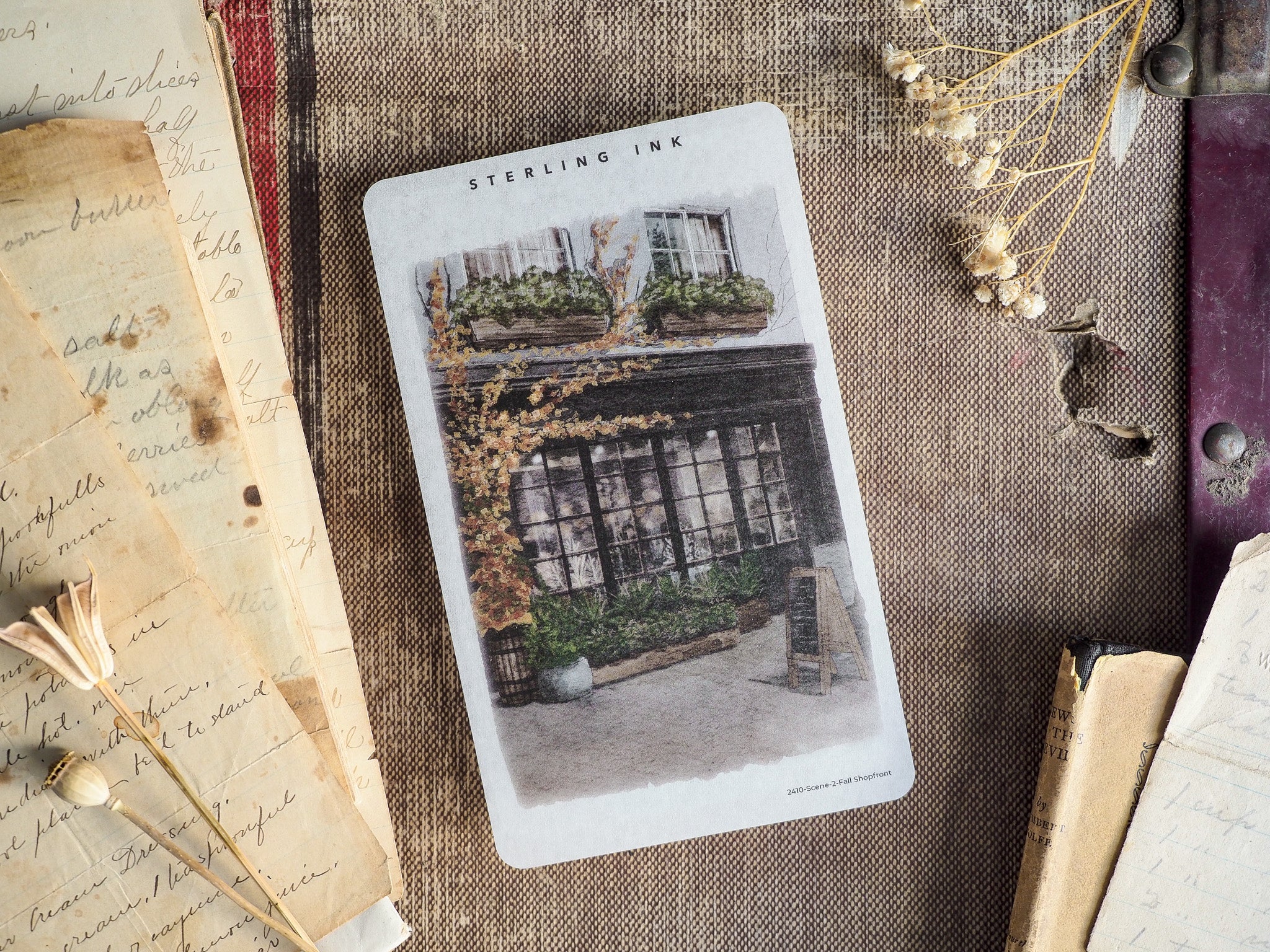 Single Scene Stickers: Fall Shopfront - October 2024