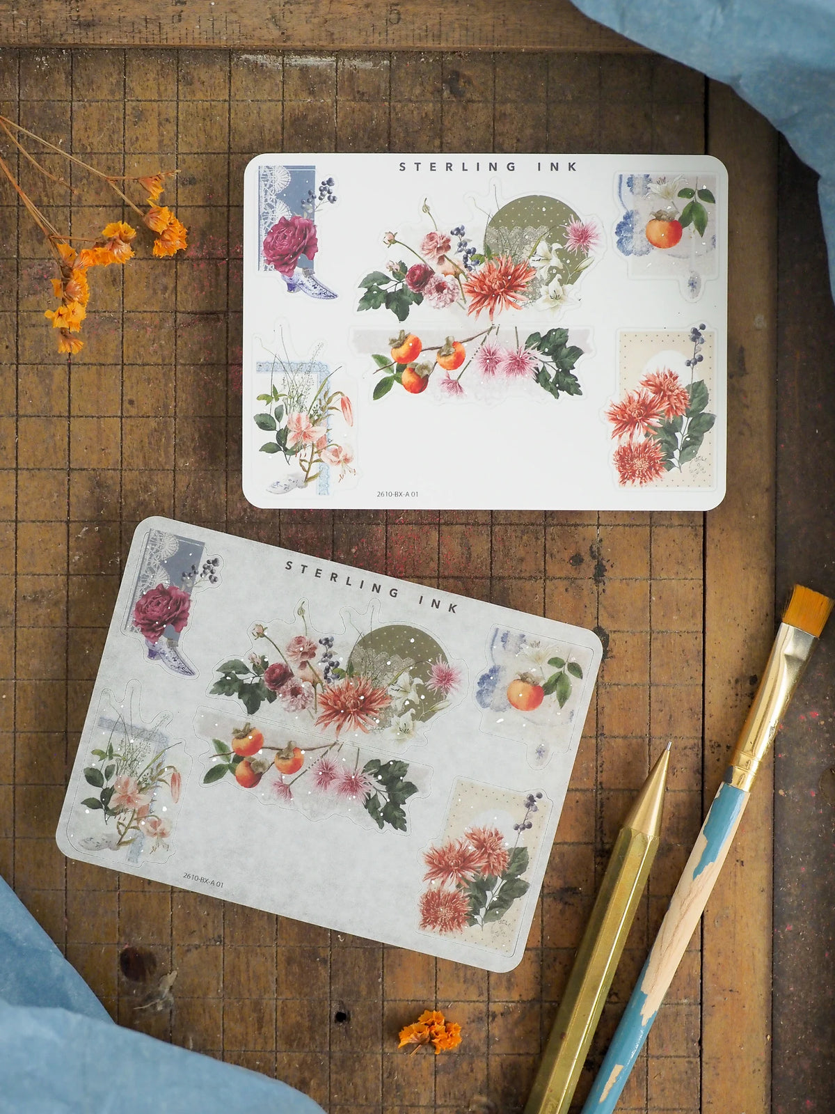 Edges and Corners Stickers (Silver Foil) - October 2026