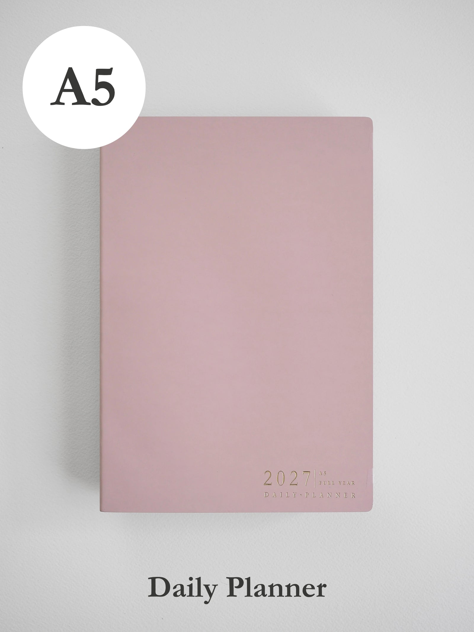 2027 A5 Daily Daily planner front cover in Fairy Floss #color_fairyfloss