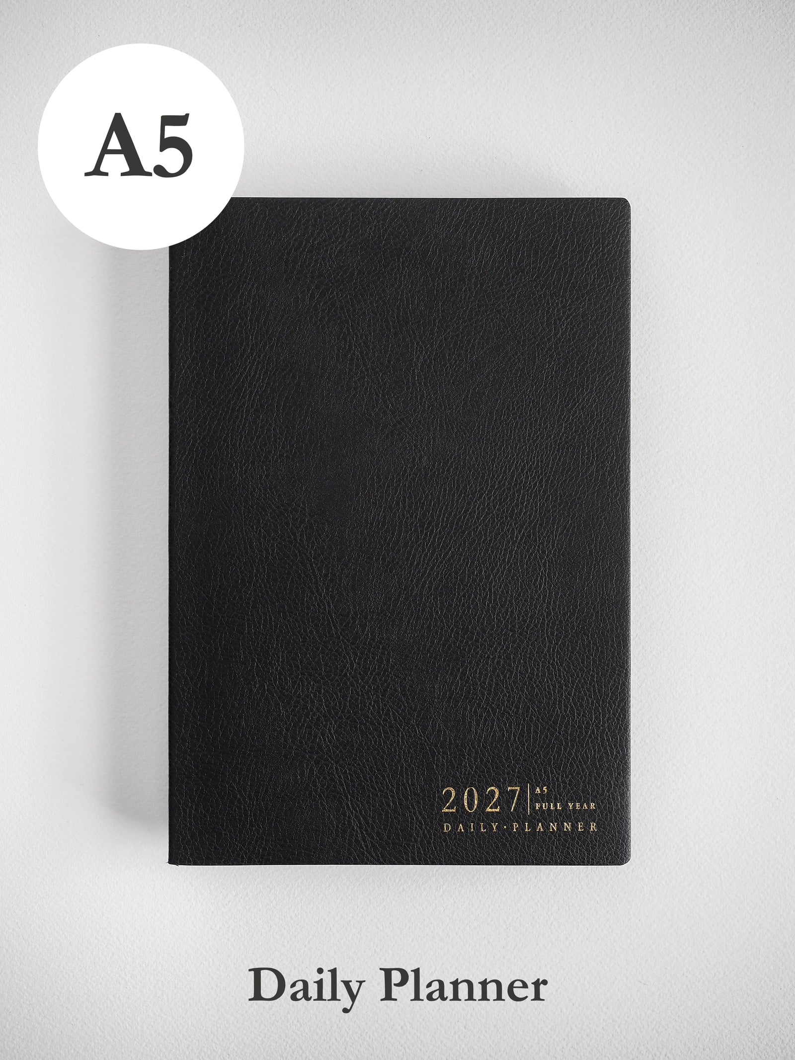 2027 A5 Daily Daily planner front cover in Onyx #color_onyx