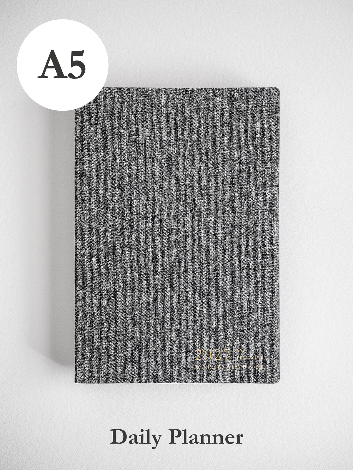 2027 A5 Daily Daily planner front cover in Tweed #color_tweed