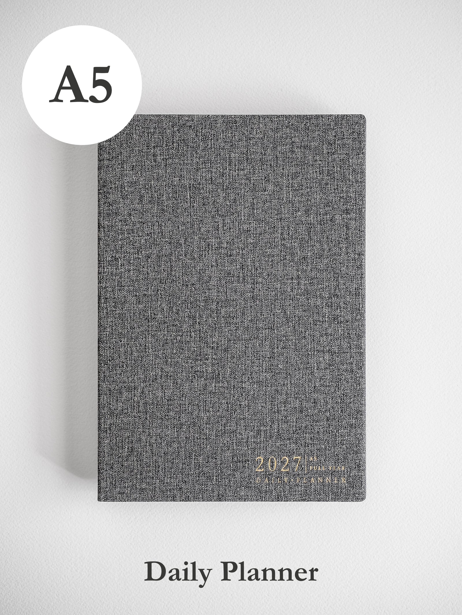 2027 A5 Daily Daily planner front cover in Tweed #color_tweed