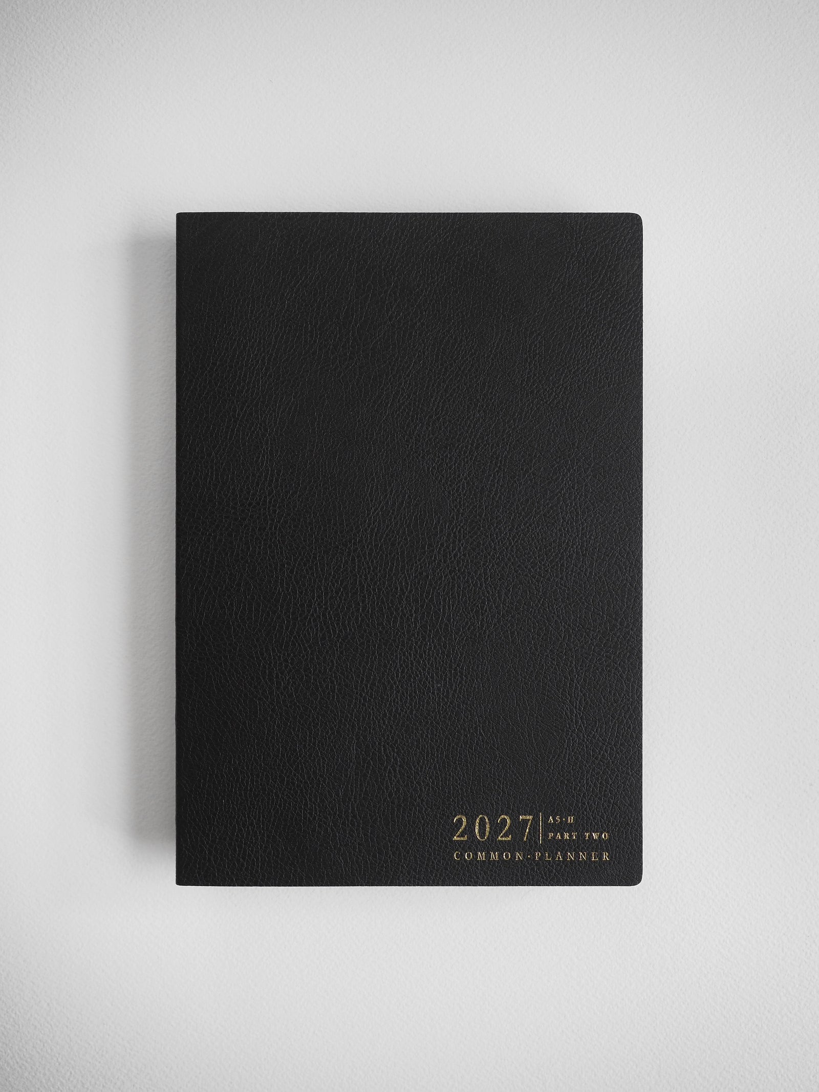2027 A5 Horizontal Half year part 2 planner interior layout in Onyx #color_onyx