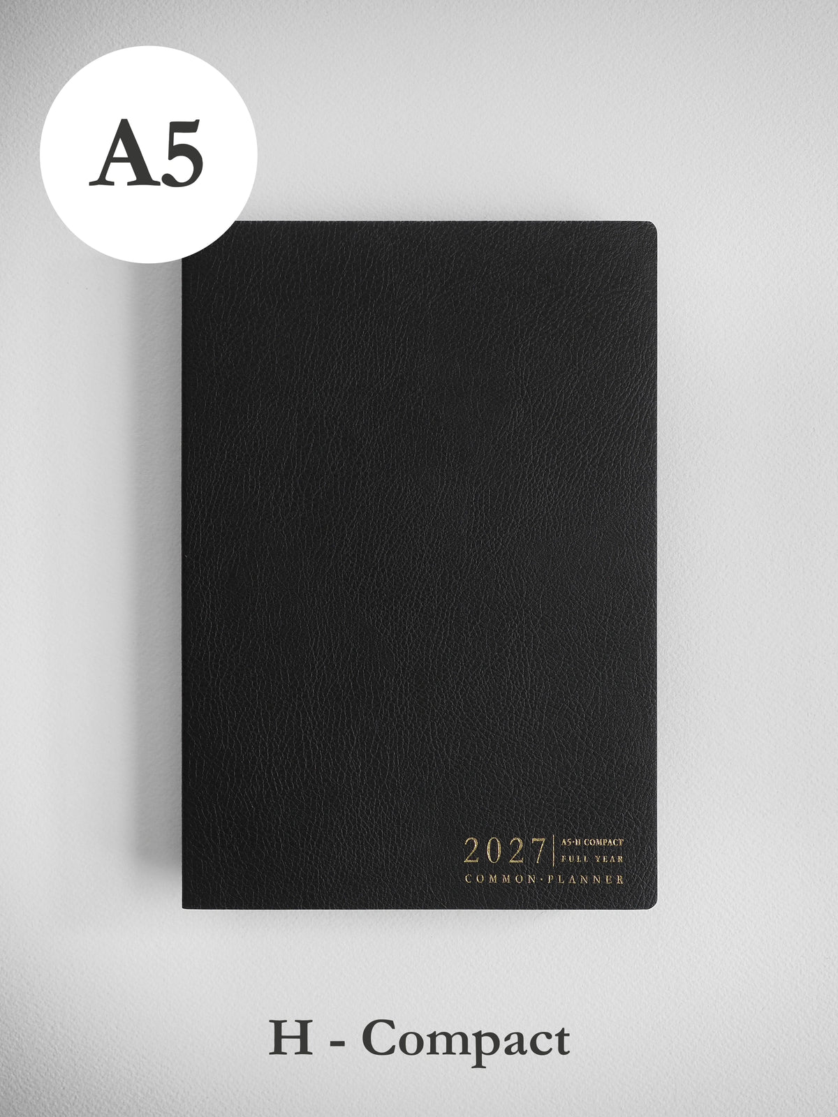 2027 A5 Horizontal Compact planner front cover in Onyx #color_onyx