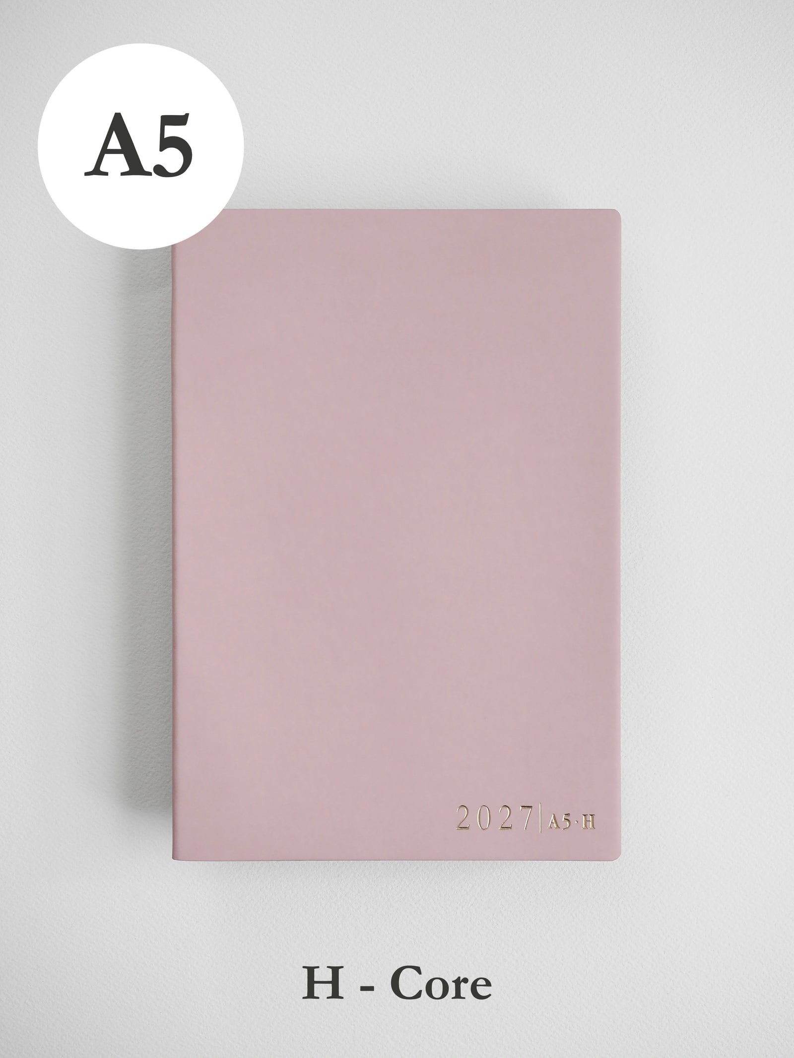 2027 A5 Horizontal Core planner front cover in Fairy Floss #color_fairyfloss