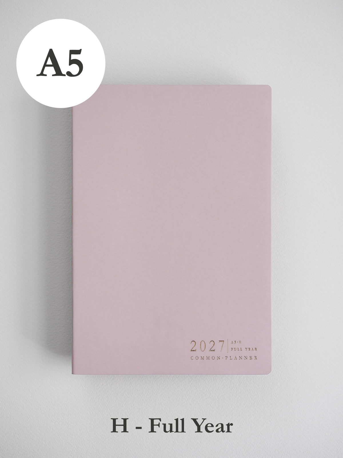 2027 A5 Horizontal Full year planner front cover in Fairy Floss #color_fairyfloss