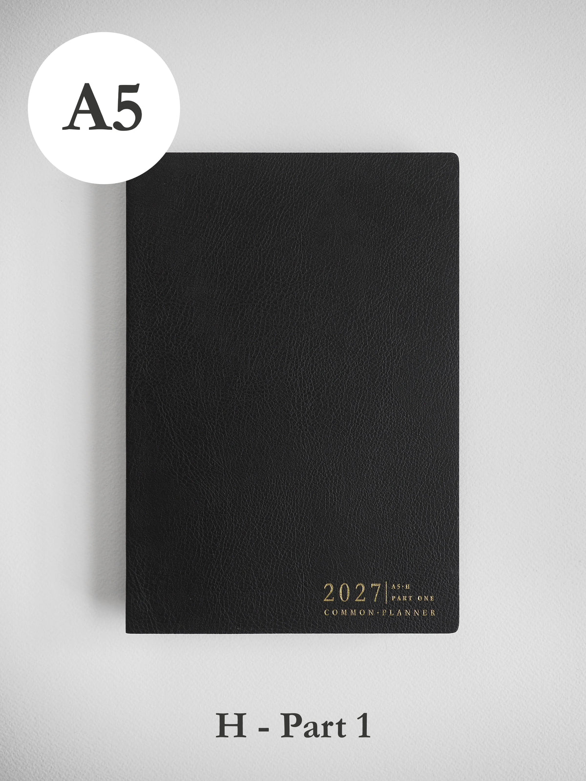 2027 A5 Horizontal Half year planner front cover part 1 in Onyx #color_onyx