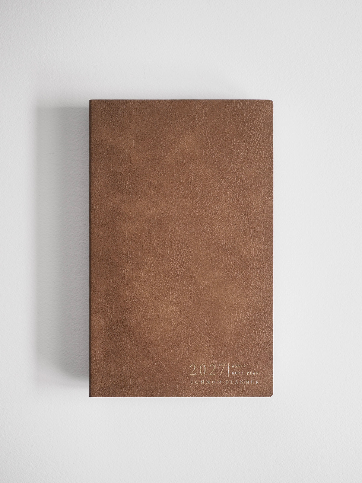 2027 A5S Vertical Full year planner interior layout in Caramel #color_caramel