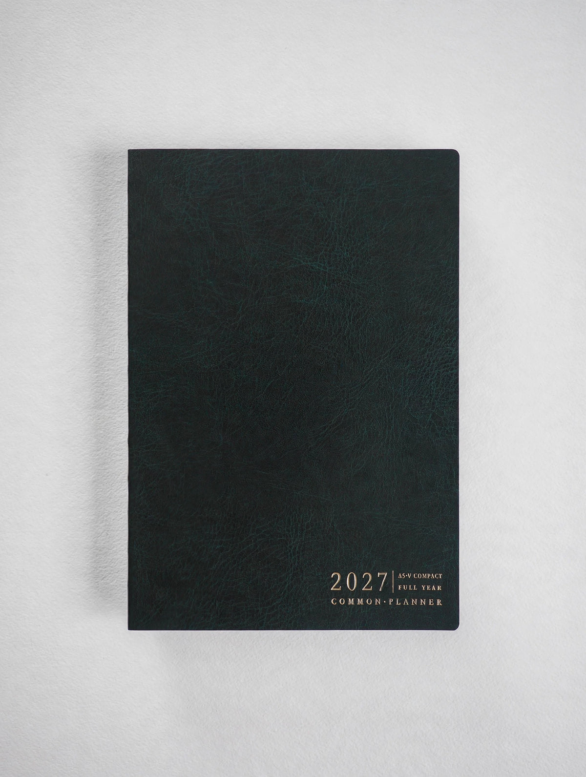 2027 A5 Vertical Compact planner interior layout in Forest #color_forest