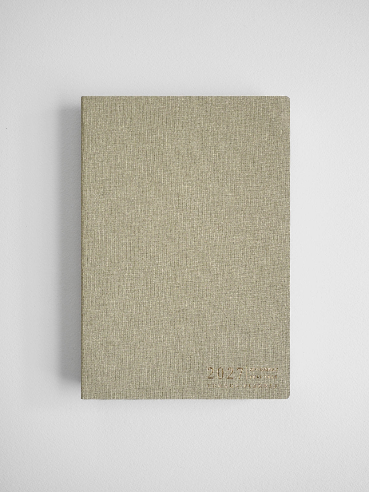 2027 A5 Vertical Compact planner interior layout in Linen #color_linen