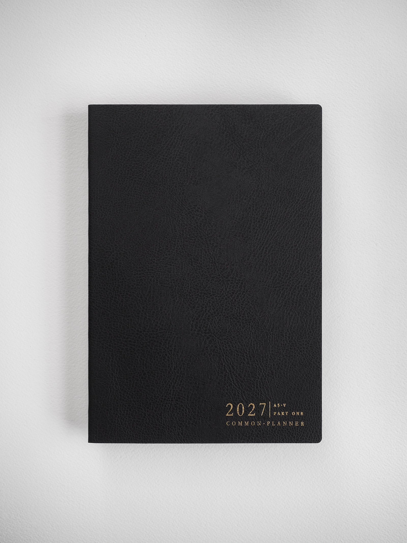 2027 A5 Vertical Half year part 1 planner interior layout in Onyx #color_onyx