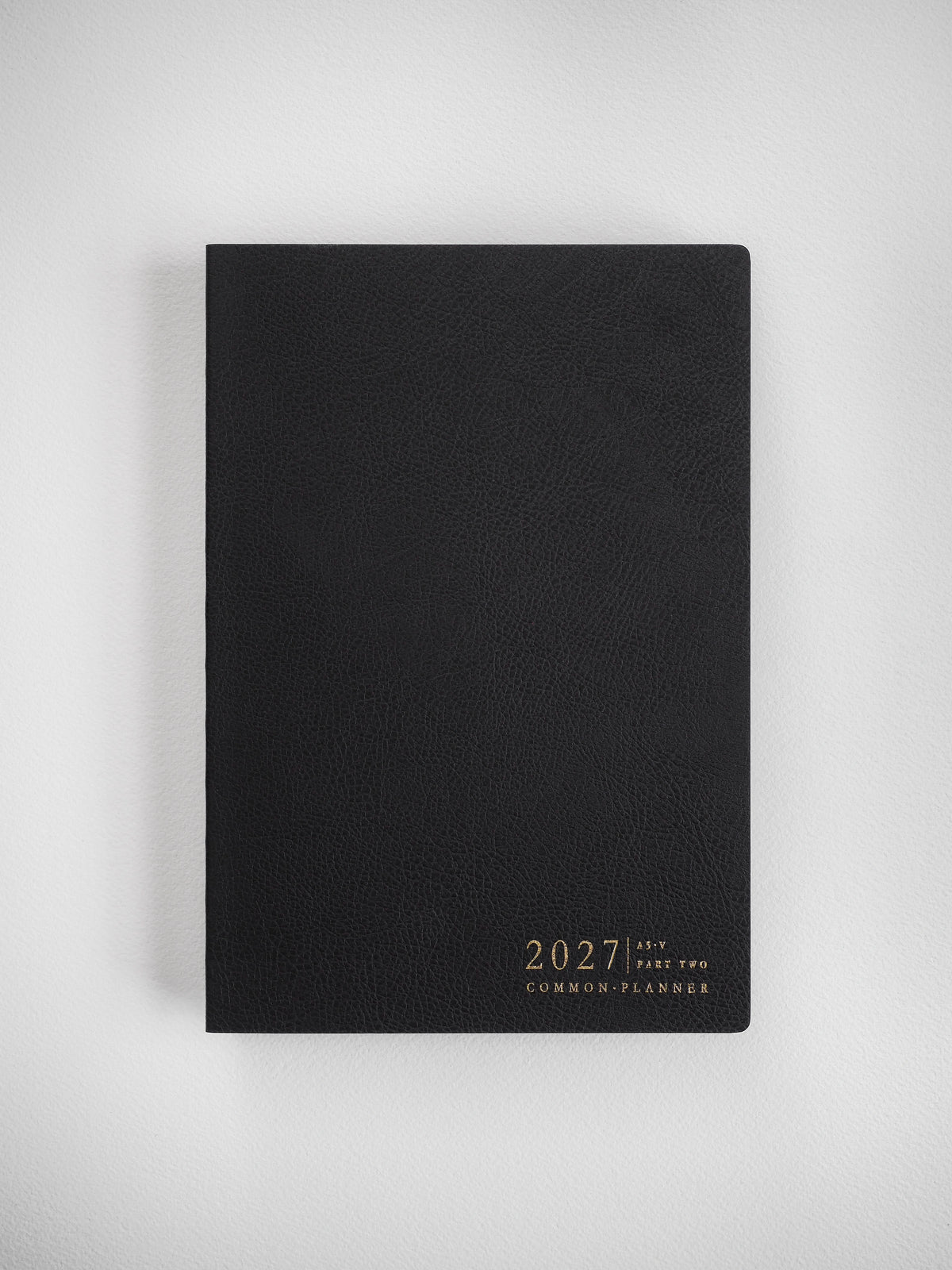 2027 A5 Vertical Half year part 2 planner interior layout in Onyx #color_onyx