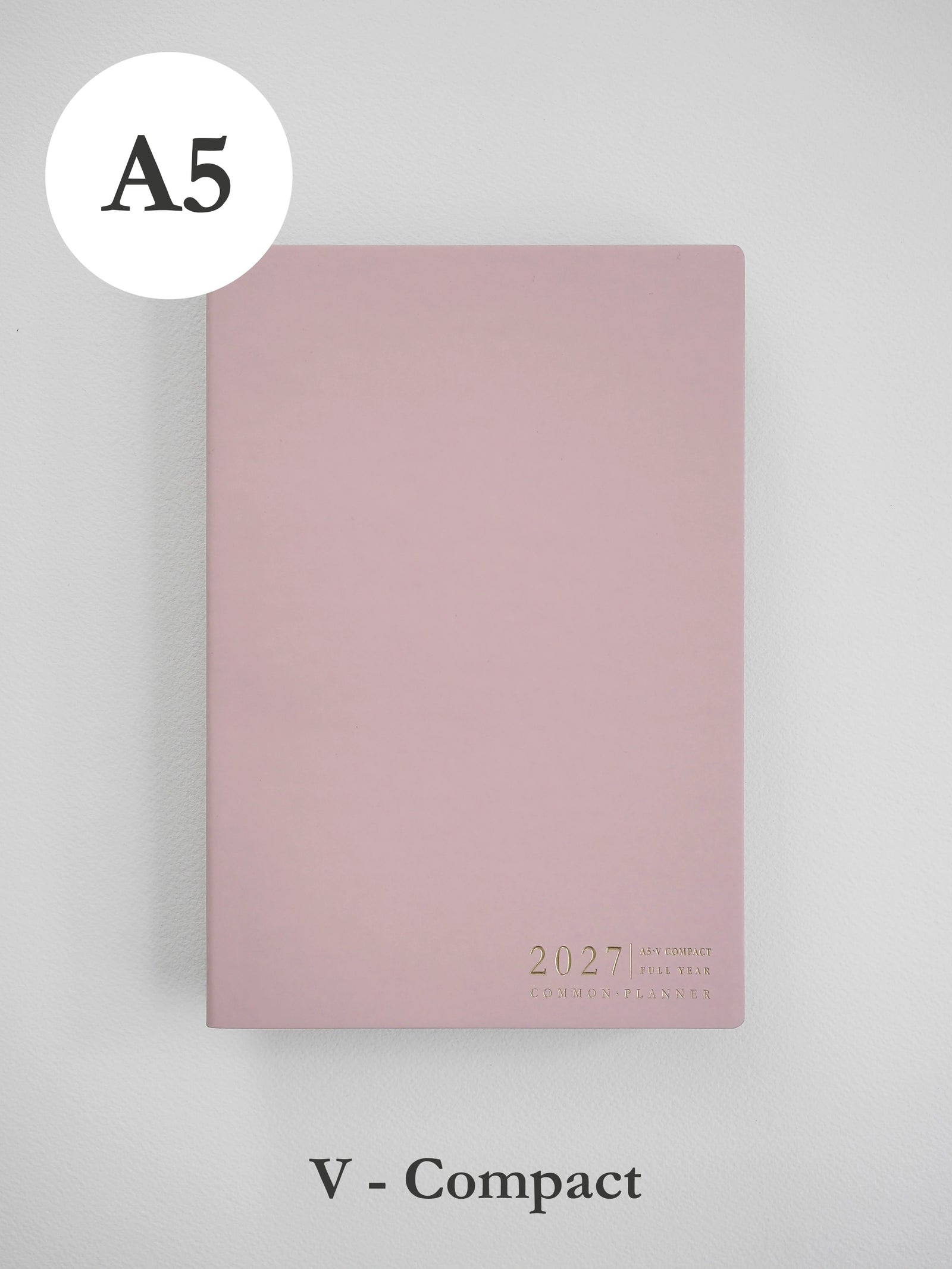 2027 A5 Vertical Compact planner front cover in Fairy Floss #color_fairyfloss