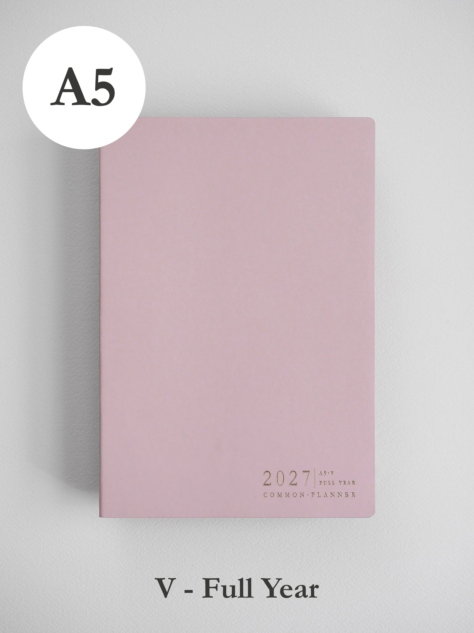 2027 A5 Vertical Full year planner front cover in Fairy Floss #color_fairyfloss