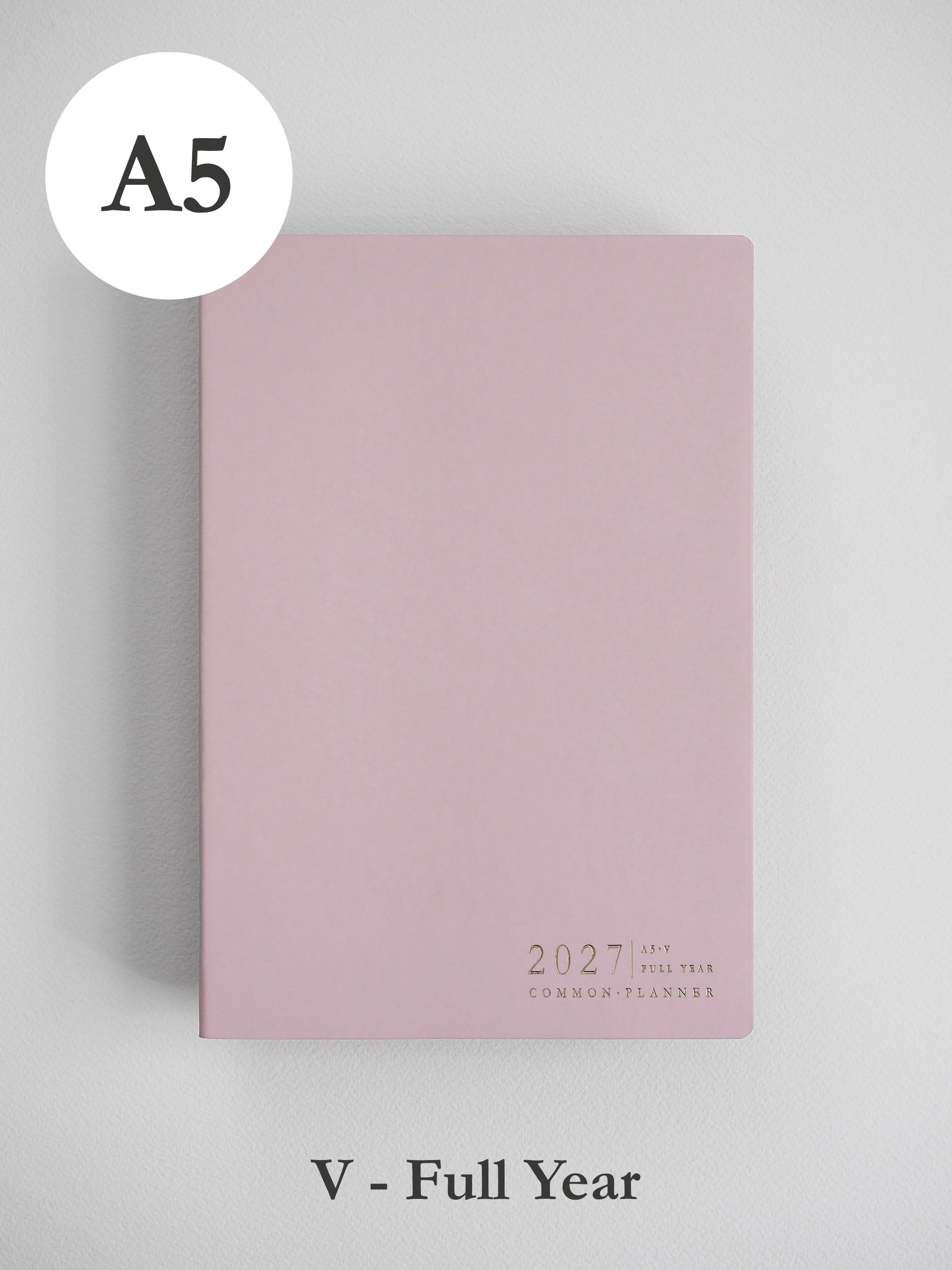 2027 A5 Vertical Full year planner front cover in Fairy Floss #color_fairyfloss