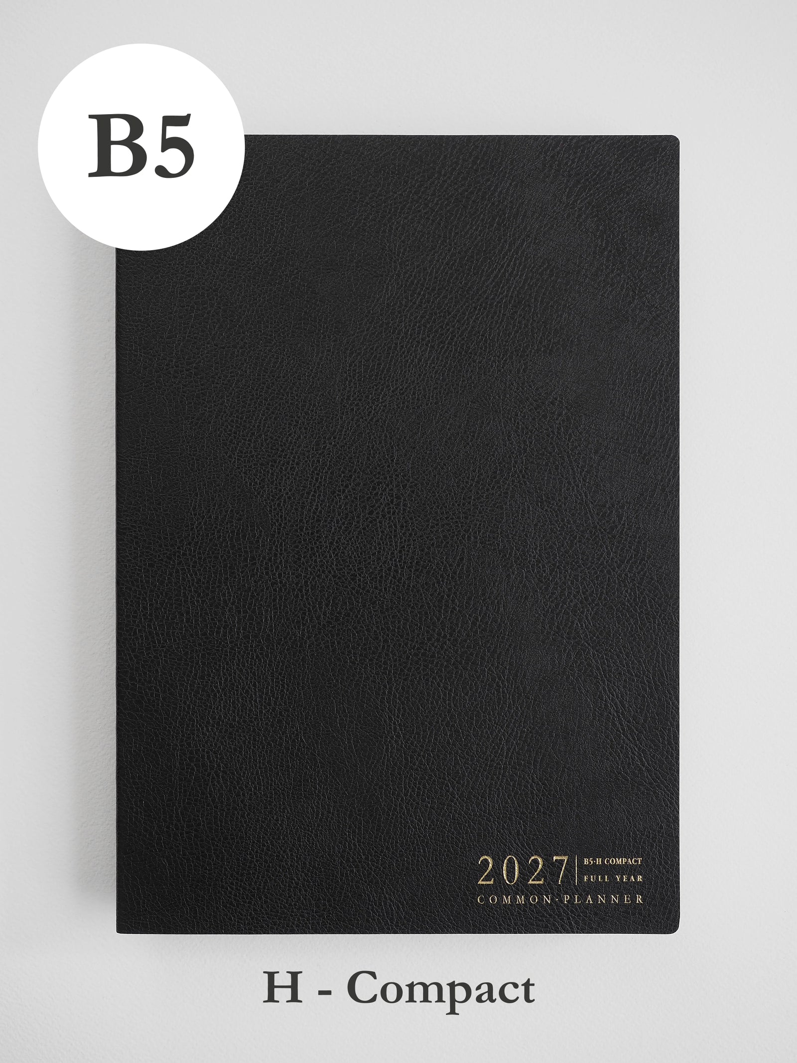 2027 B5 Horizontal Compact planner front cover in Onyx #color_onyx