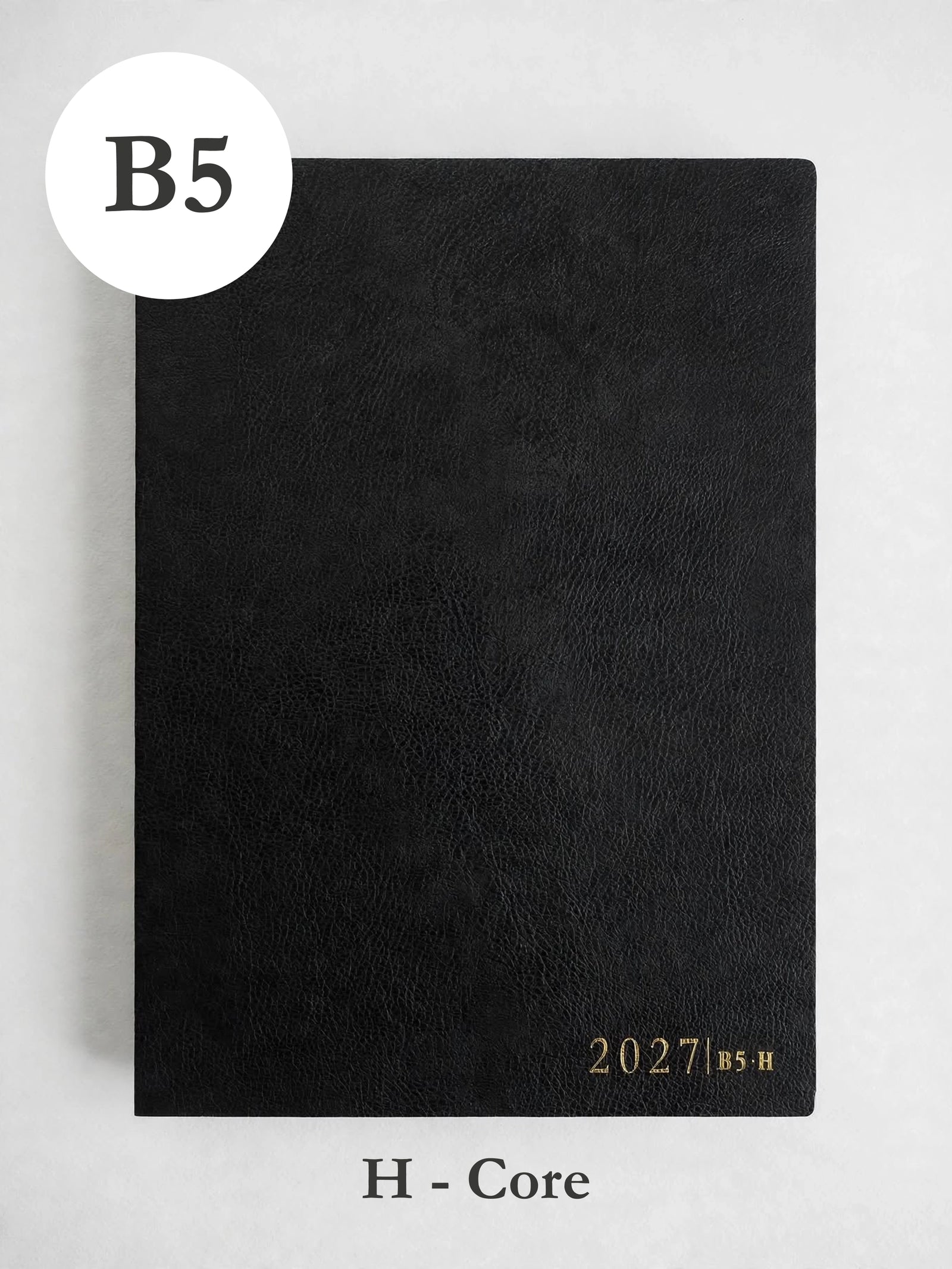 2027 B5 Horizontal Core planner front cover in Onyx #color_onyx