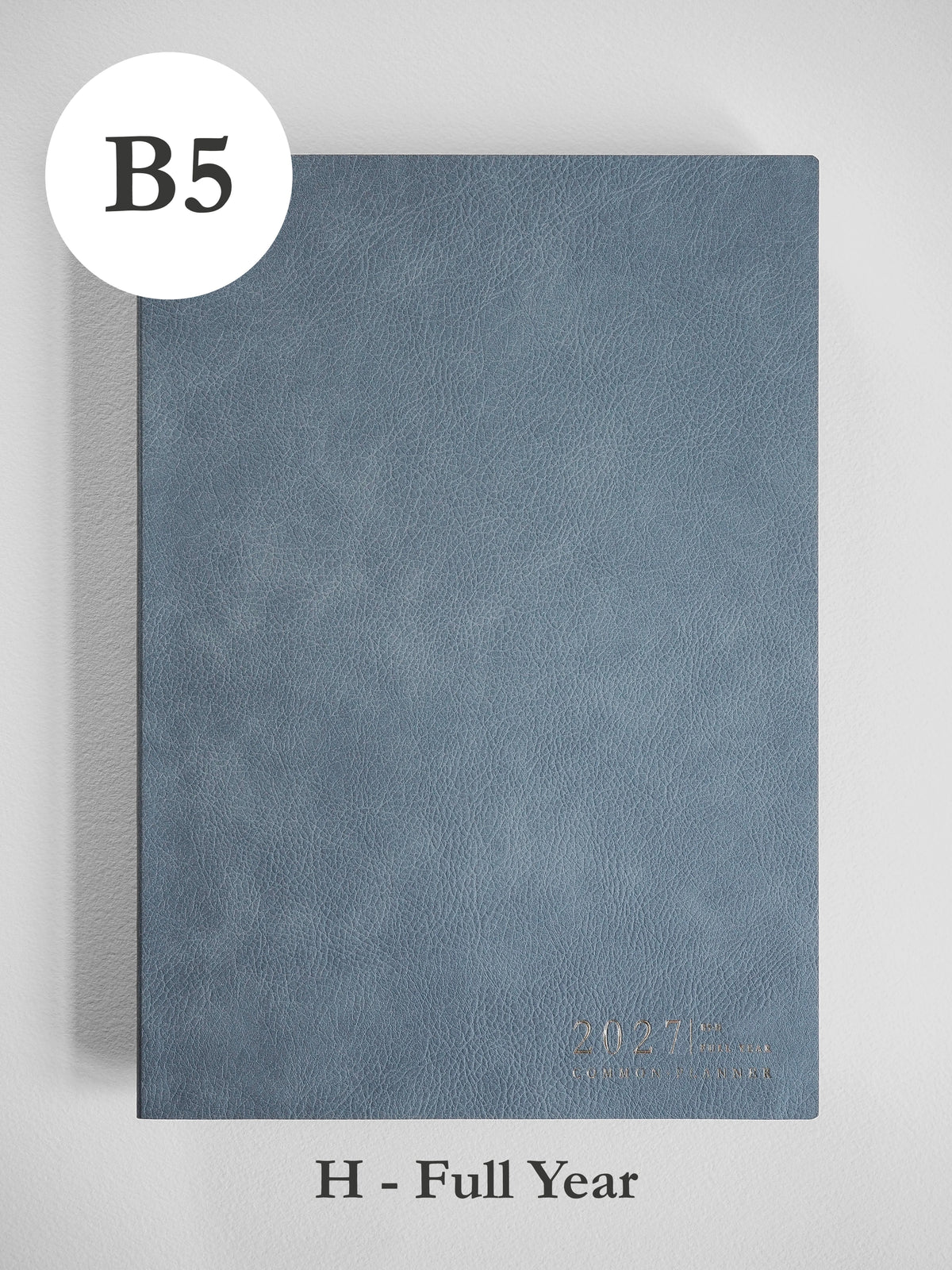 2027 B5 Horizontal Full year planner front cover in Mist #color_mist
