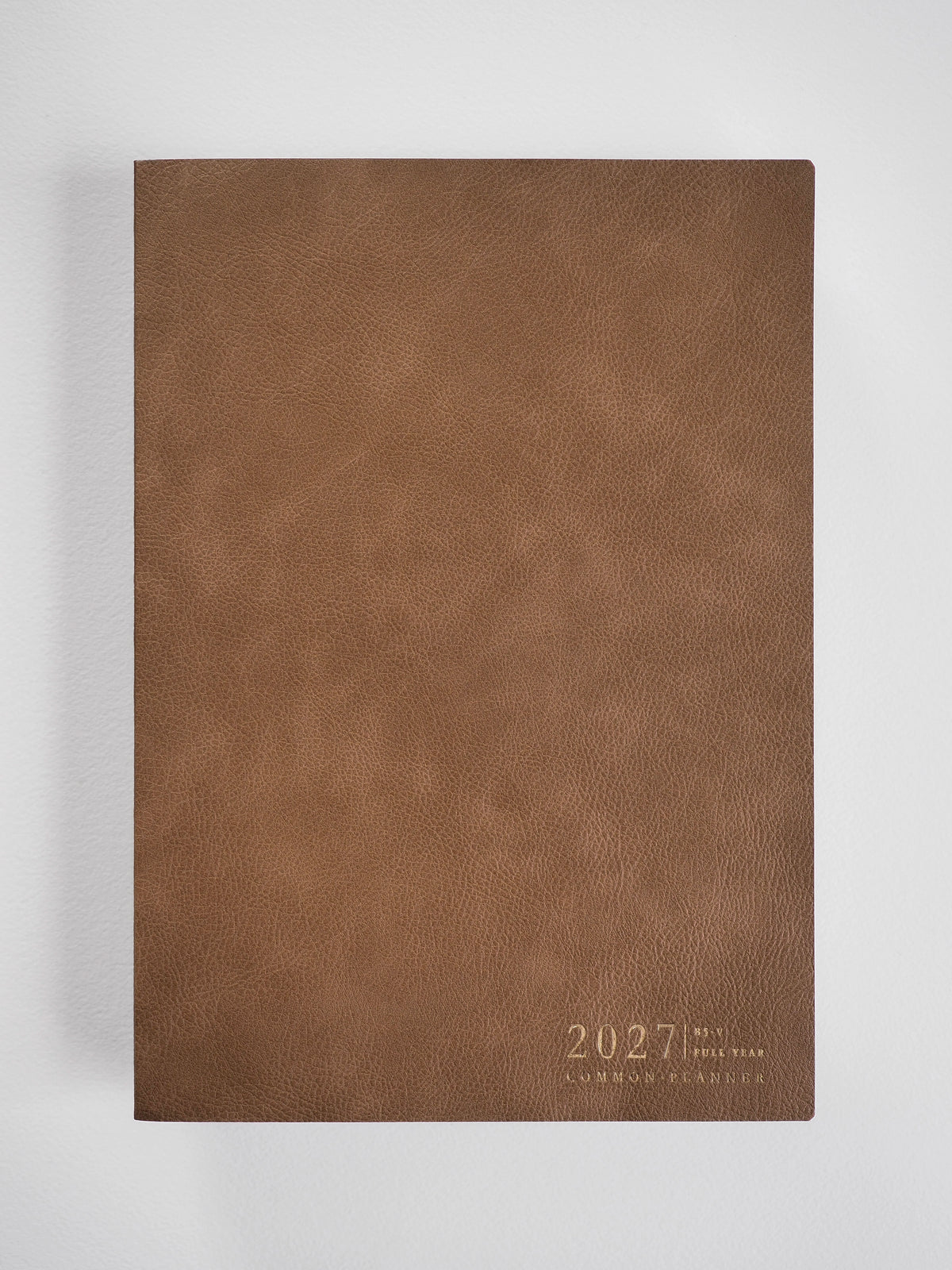 2027 B5 Vertical Full year planner interior layout in Caramel #color_caramel