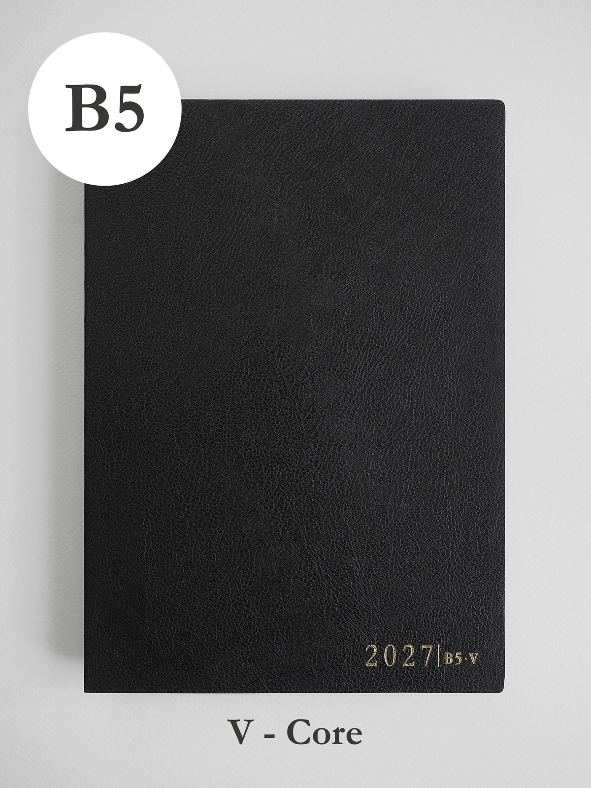 2027 B5 Vertical Core planner front cover in Onyx #color_onyx