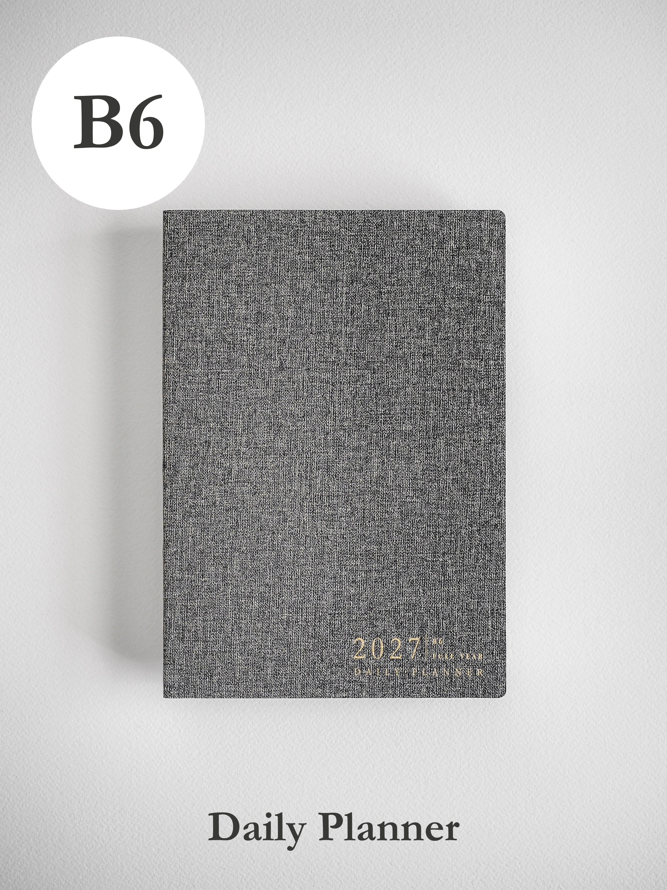2027 B6 Daily Daily planner front cover in Tweed #color_tweed