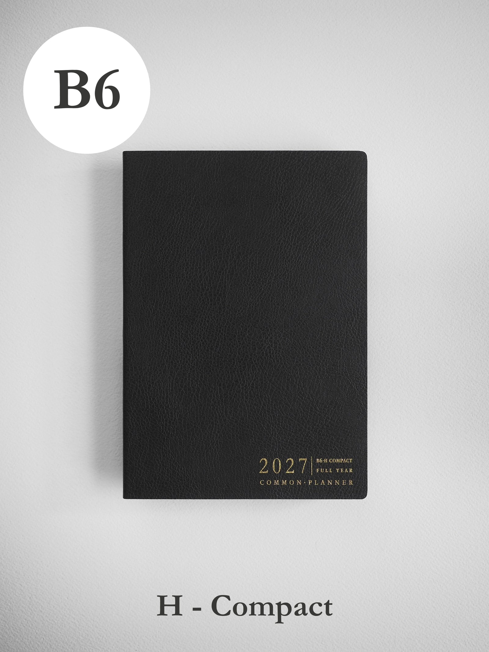 2027 B6 Horizontal Compact planner front cover in Onyx #color_onyx