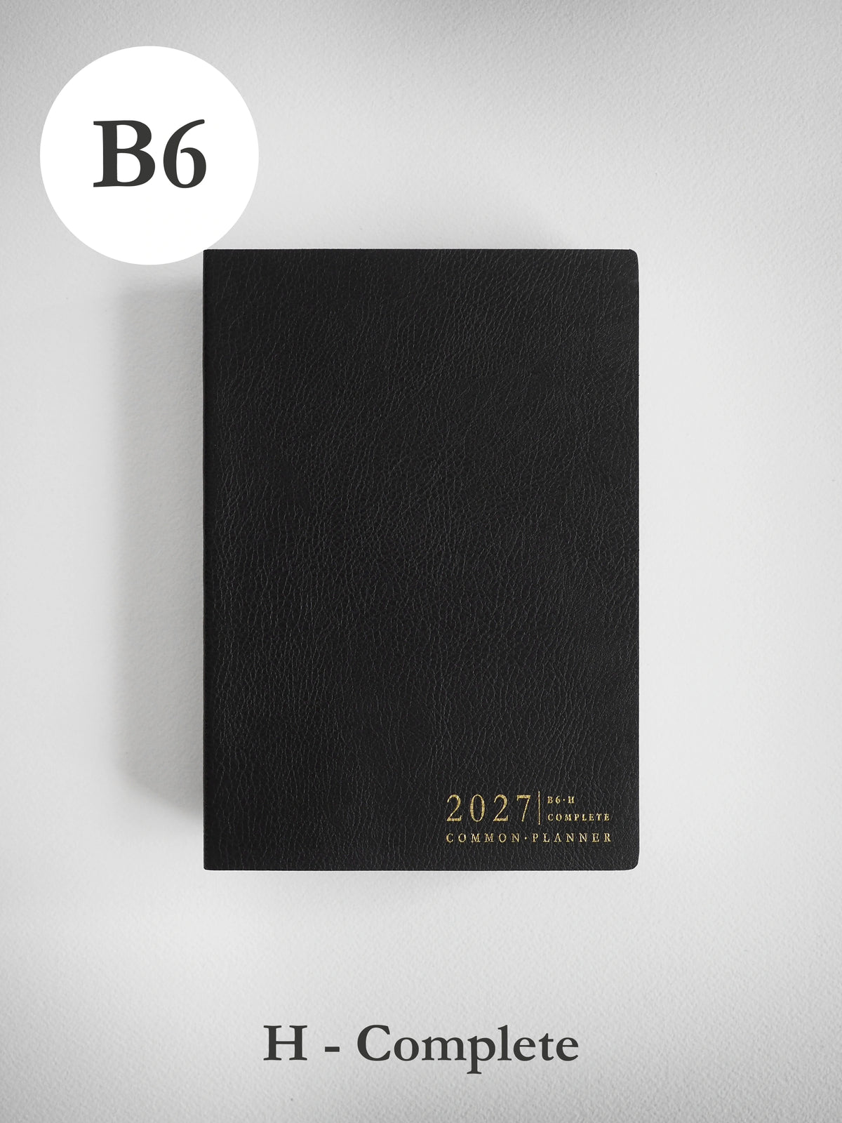 2027 B6 Horizontal Complete (softcover) planner front cover in Onyx #color_onyx