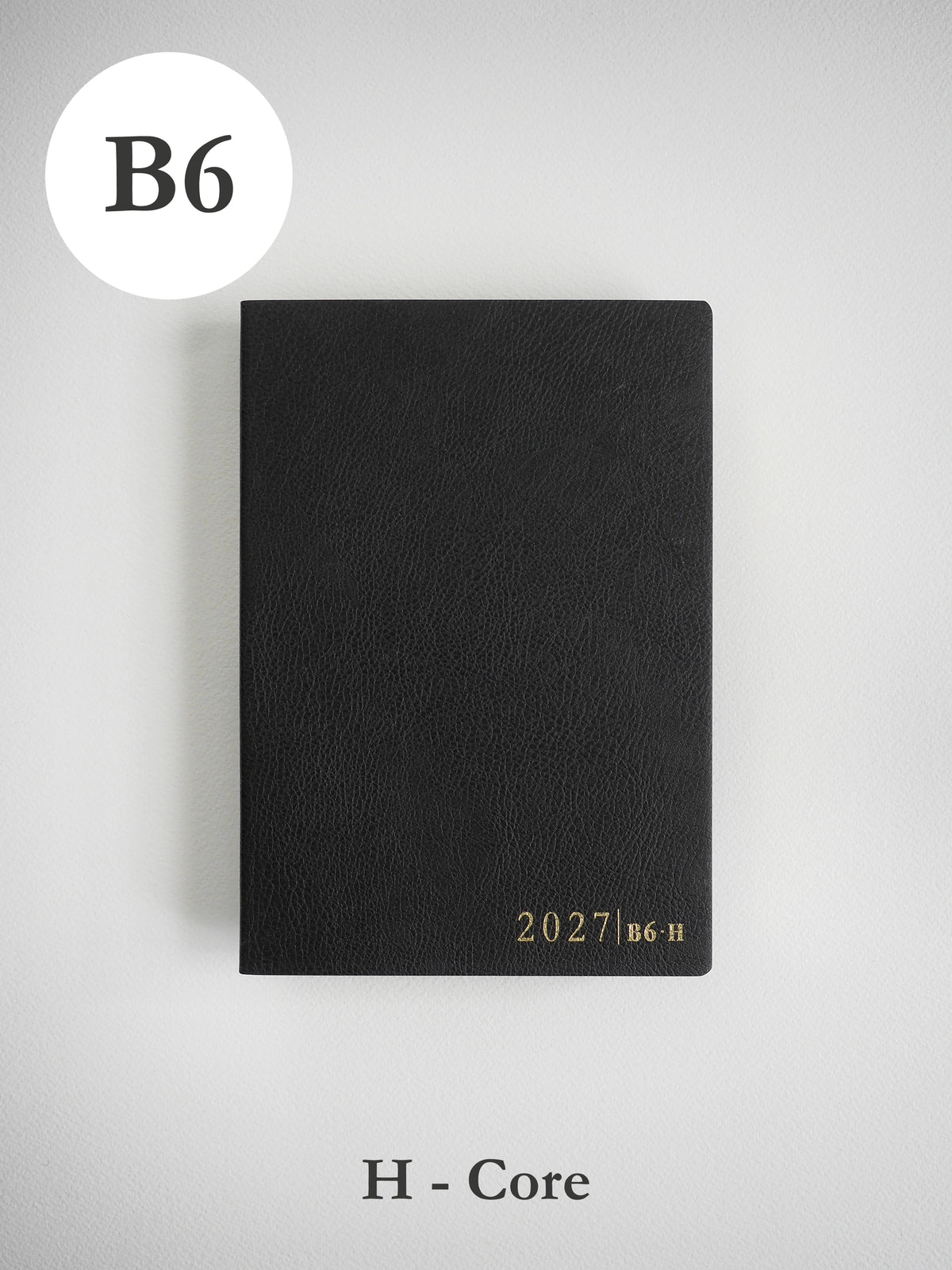 2027 B6 Horizontal Core planner front cover in Onyx #color_onyx