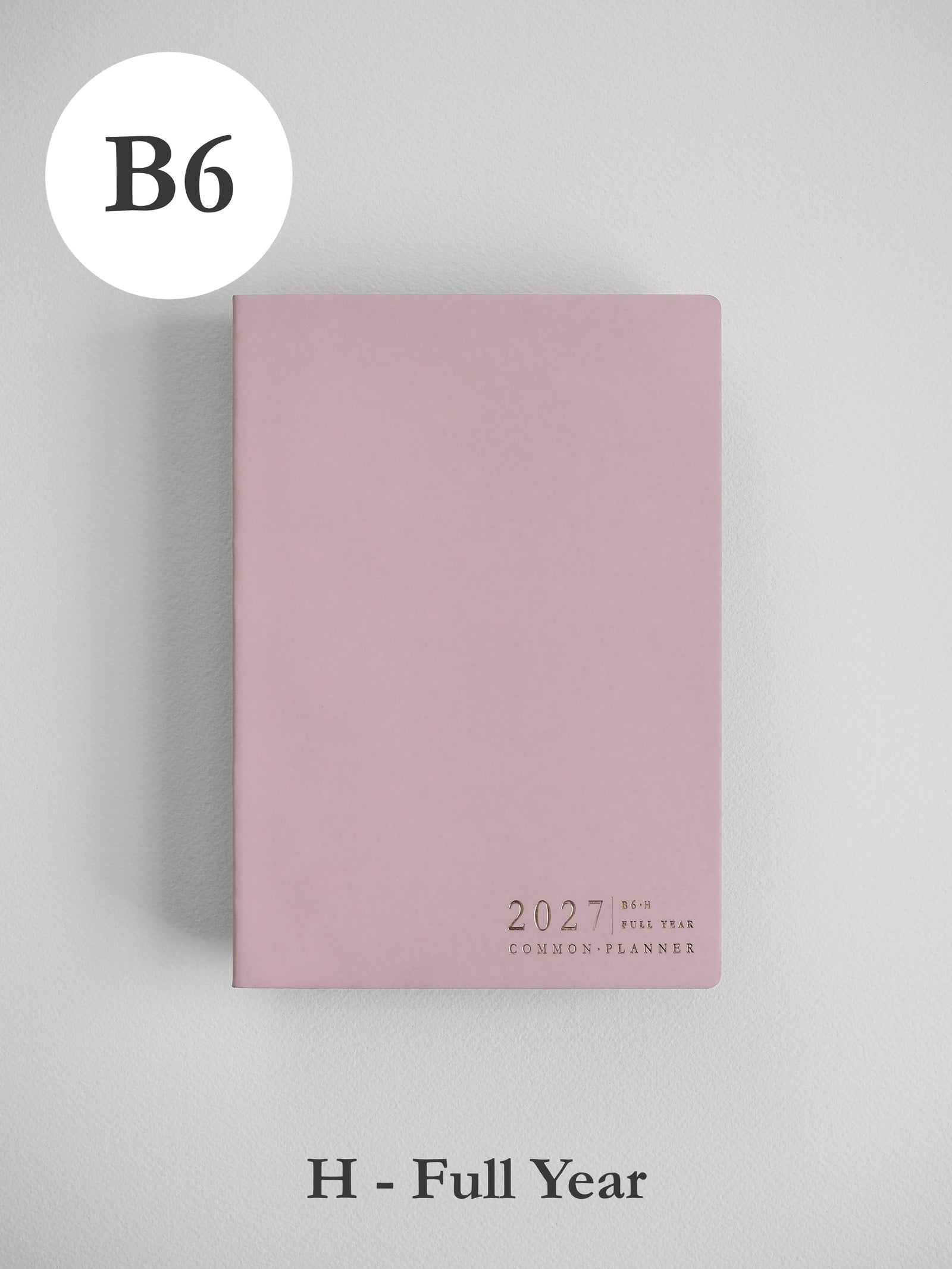 2027 B6 Horizontal Full year planner front cover in Fairy Floss #color_fairyfloss