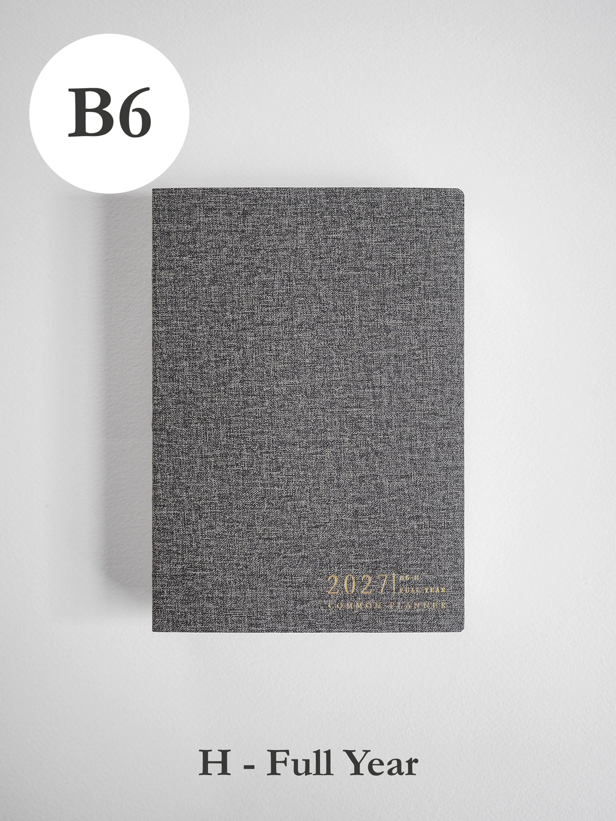 2027 B6 Horizontal Full year planner front cover in Tweed #color_tweed
