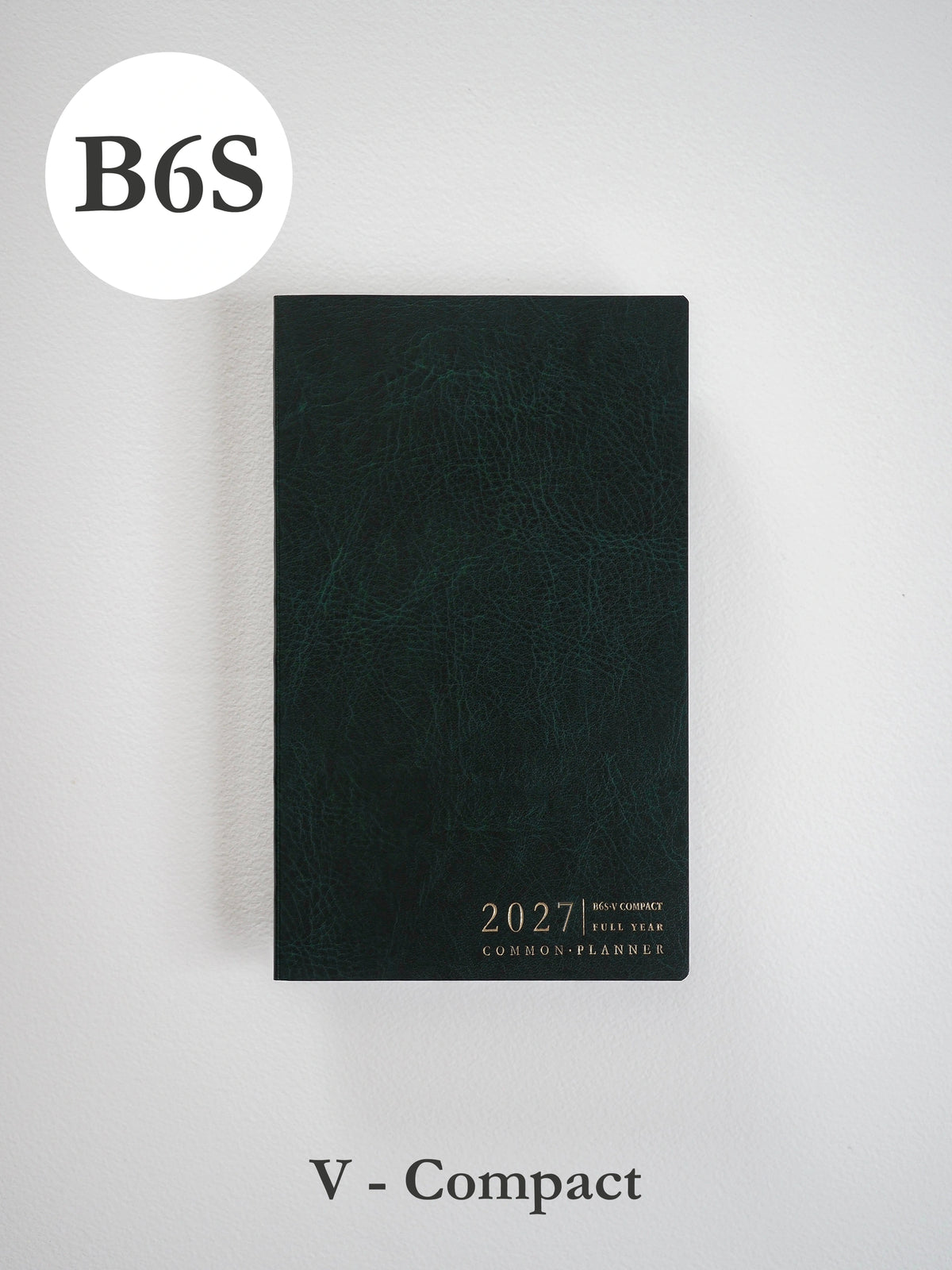 2027 B6S Vertical Compact planner front cover in Forest #color_forest