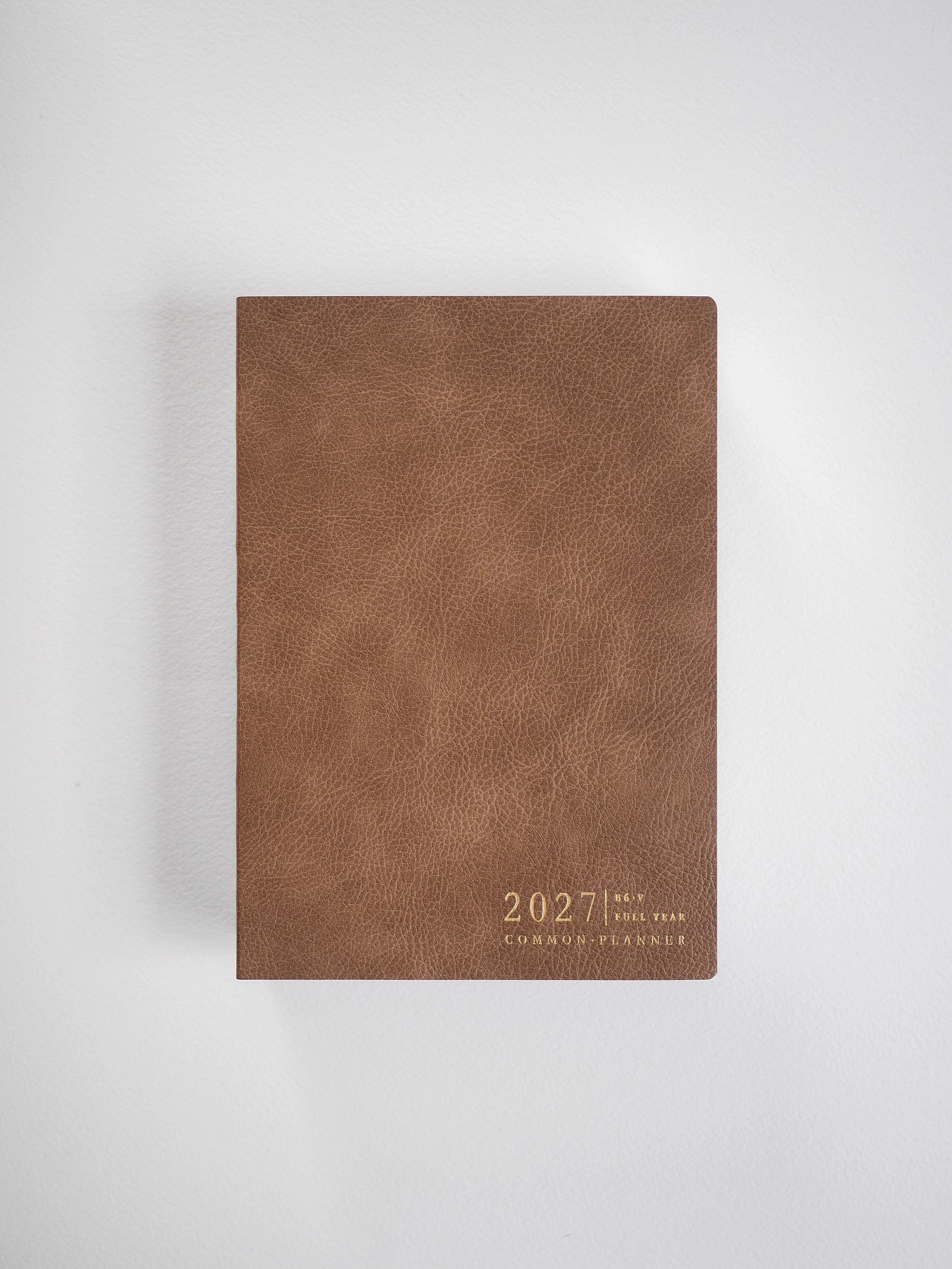 2027 B6 Vertical Full year planner interior layout in Caramel #color_caramel