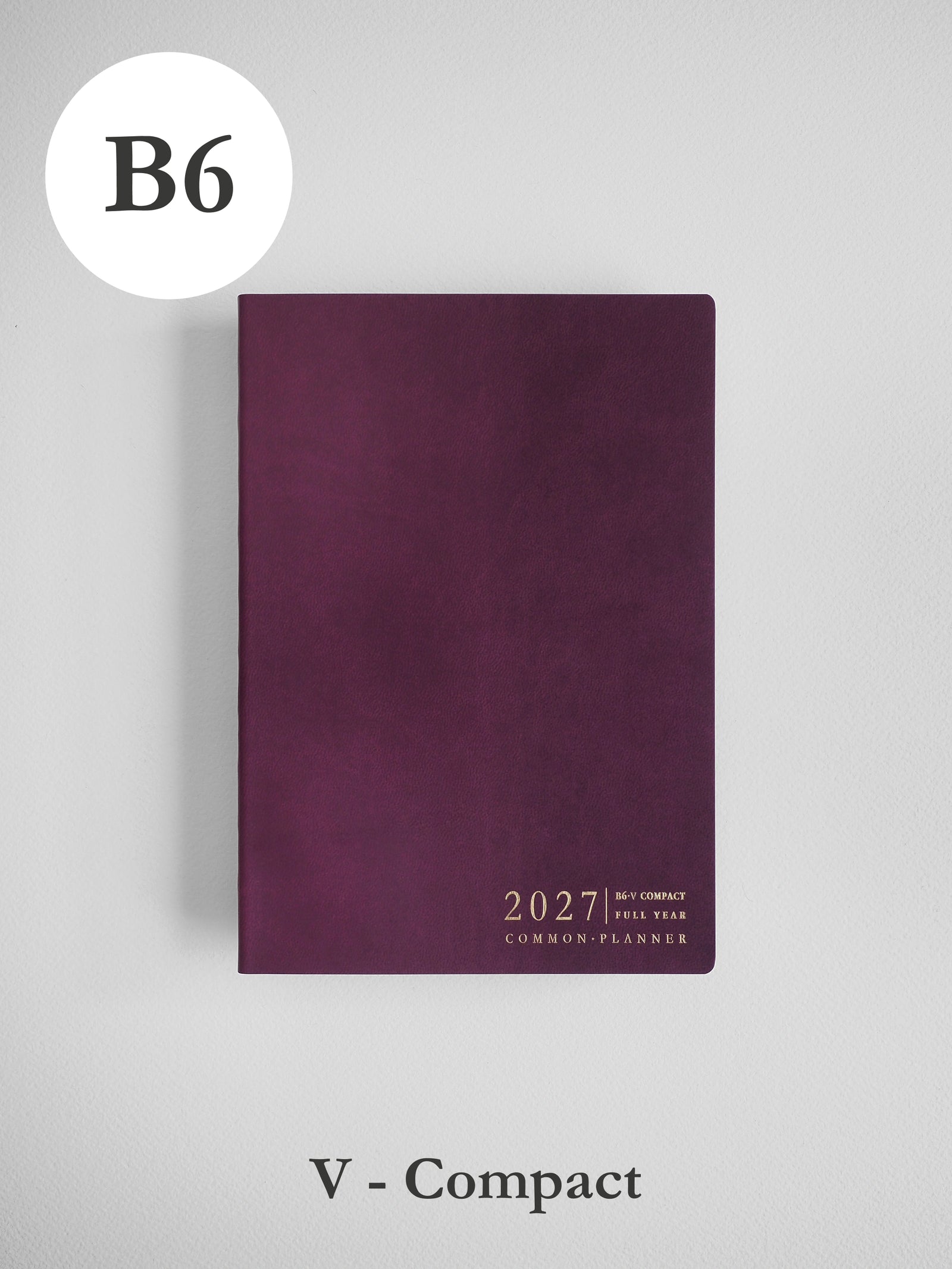 2027 B6 Vertical Compact planner front cover in Mulberry #color_mulberry