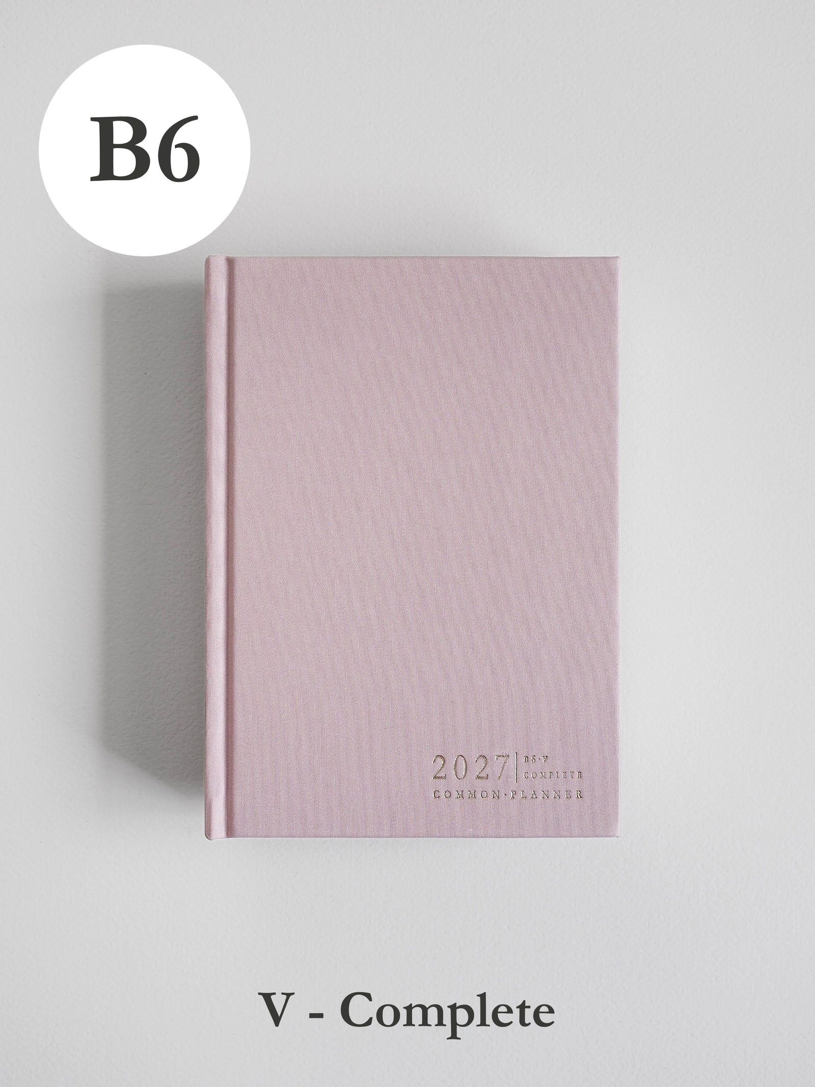 2027 B6 Vertical Complete (hardcover) planner front cover in Seashell #color_seashell