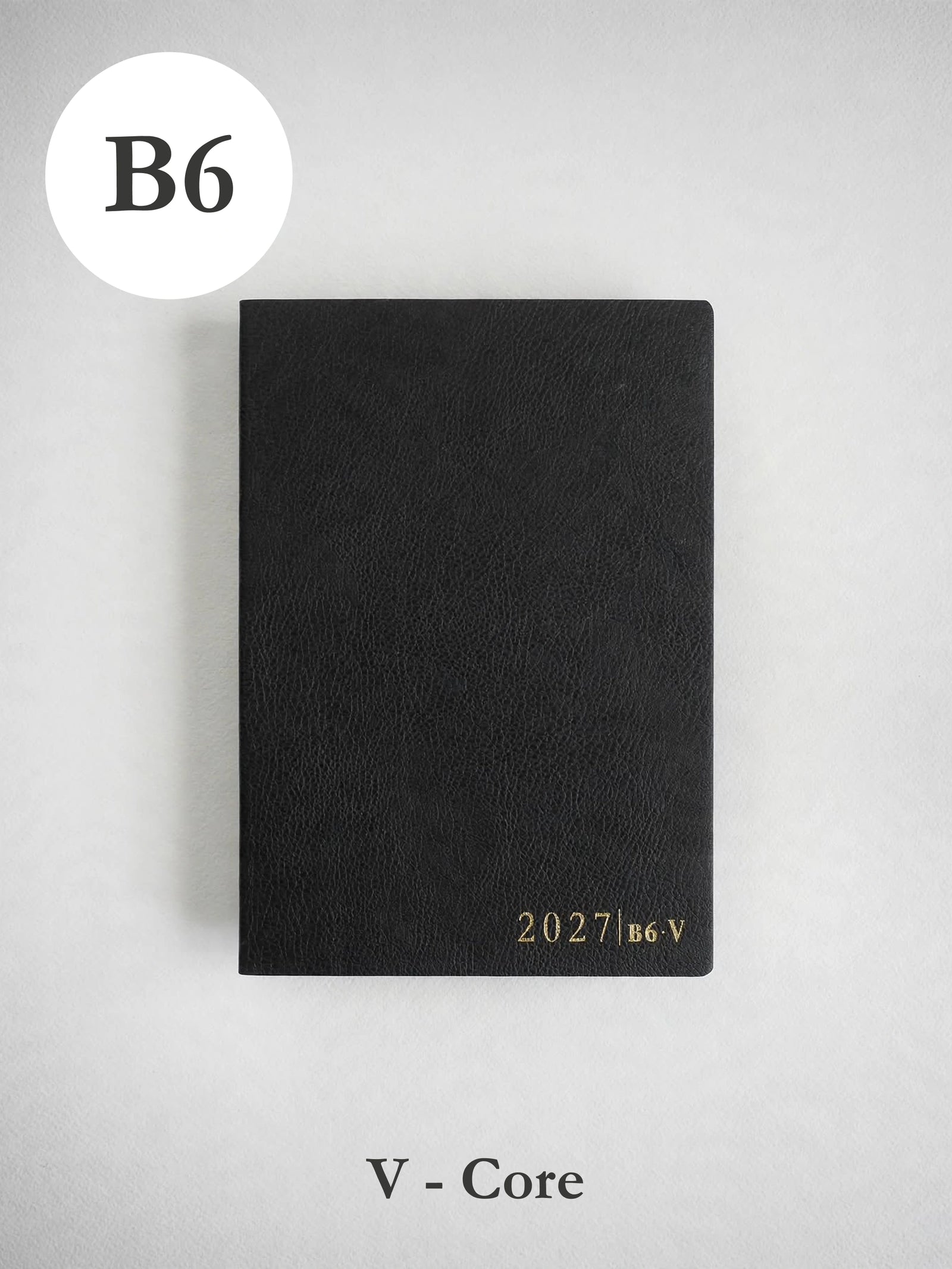 2027 B6 Vertical Core planner front cover in Onyx #color_onyx