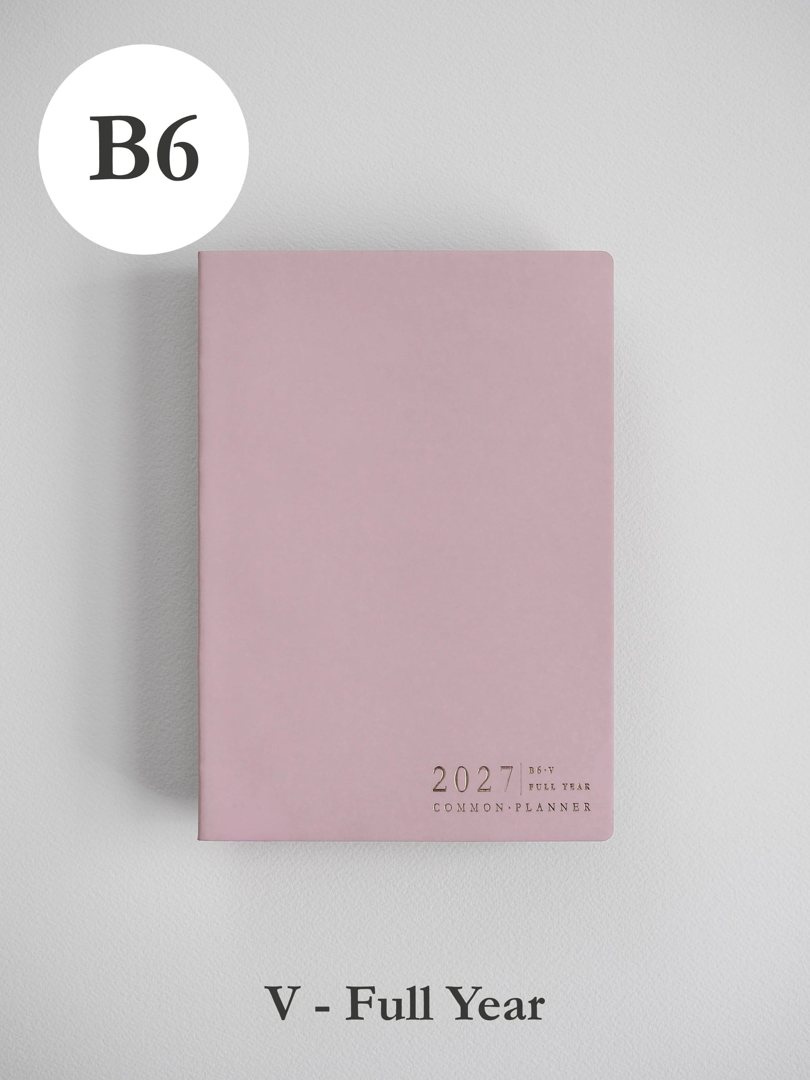 2027 B6 Vertical Full year planner front cover in Fairy Floss #color_fairyfloss