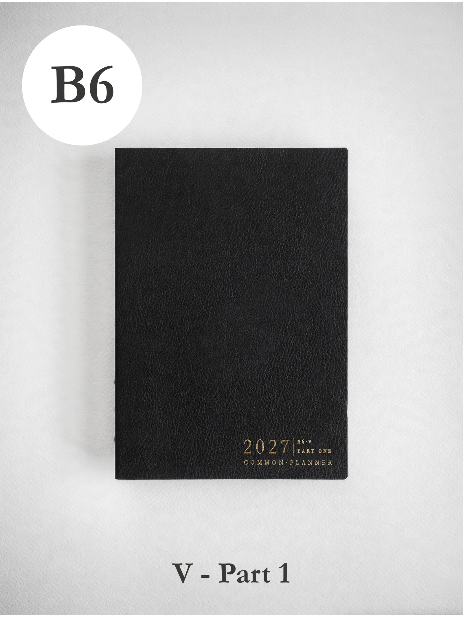 2027 B6 Vertical Half year planner front cover part 1 in Onyx #color_onyx