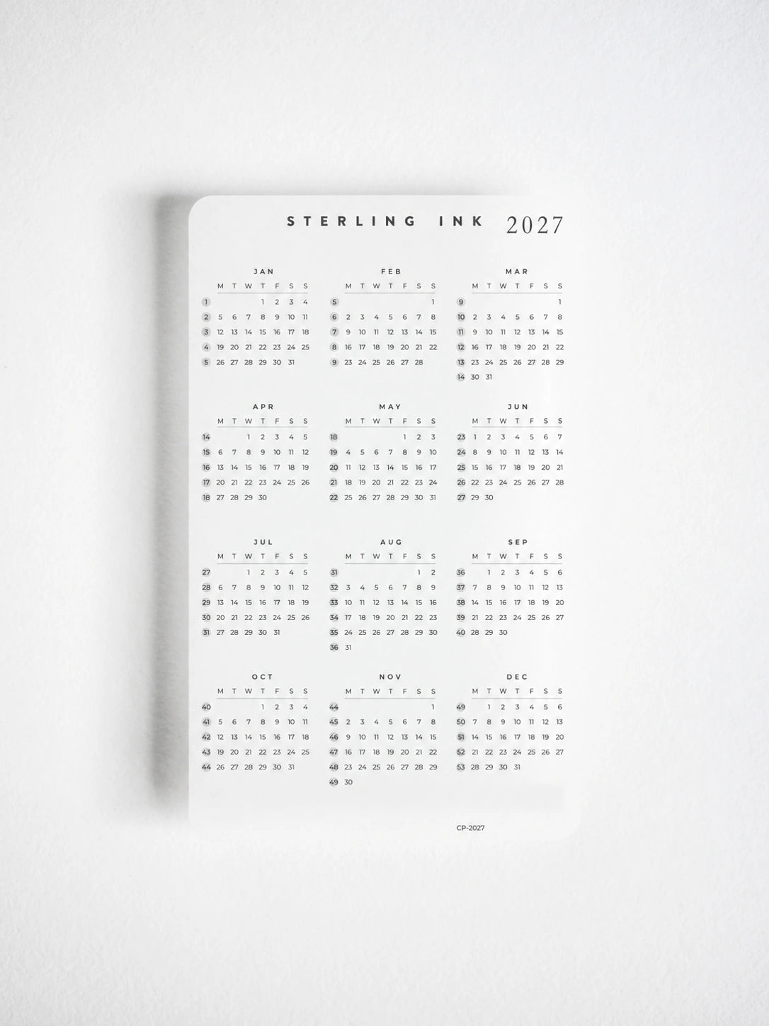2027 Calendar Square Stickers
