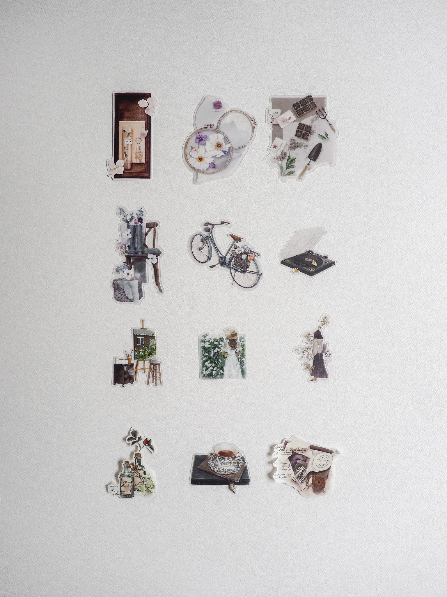 Die-Cut Sticker Set - January-December