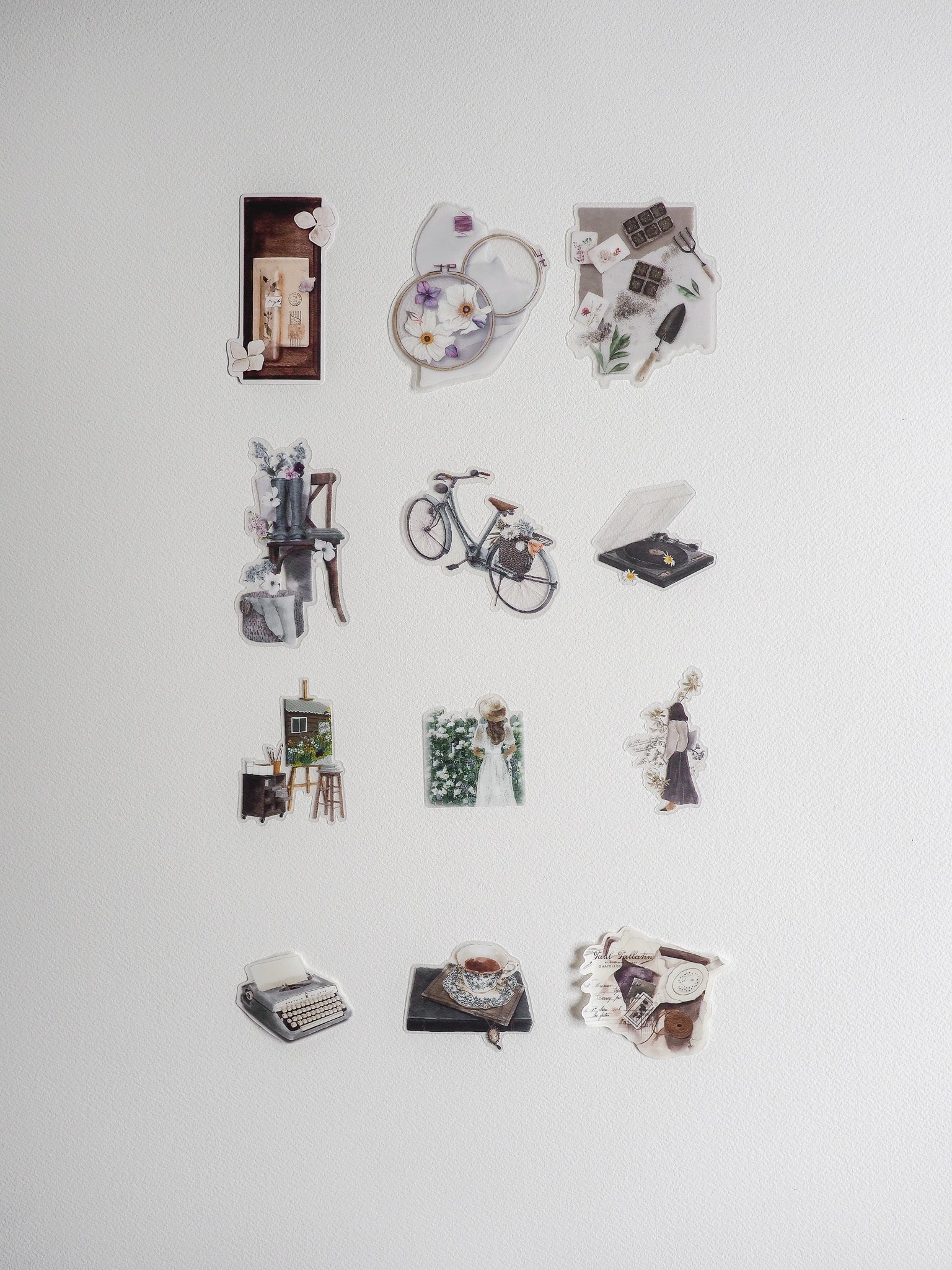 Die-Cut Sticker Set - January-December